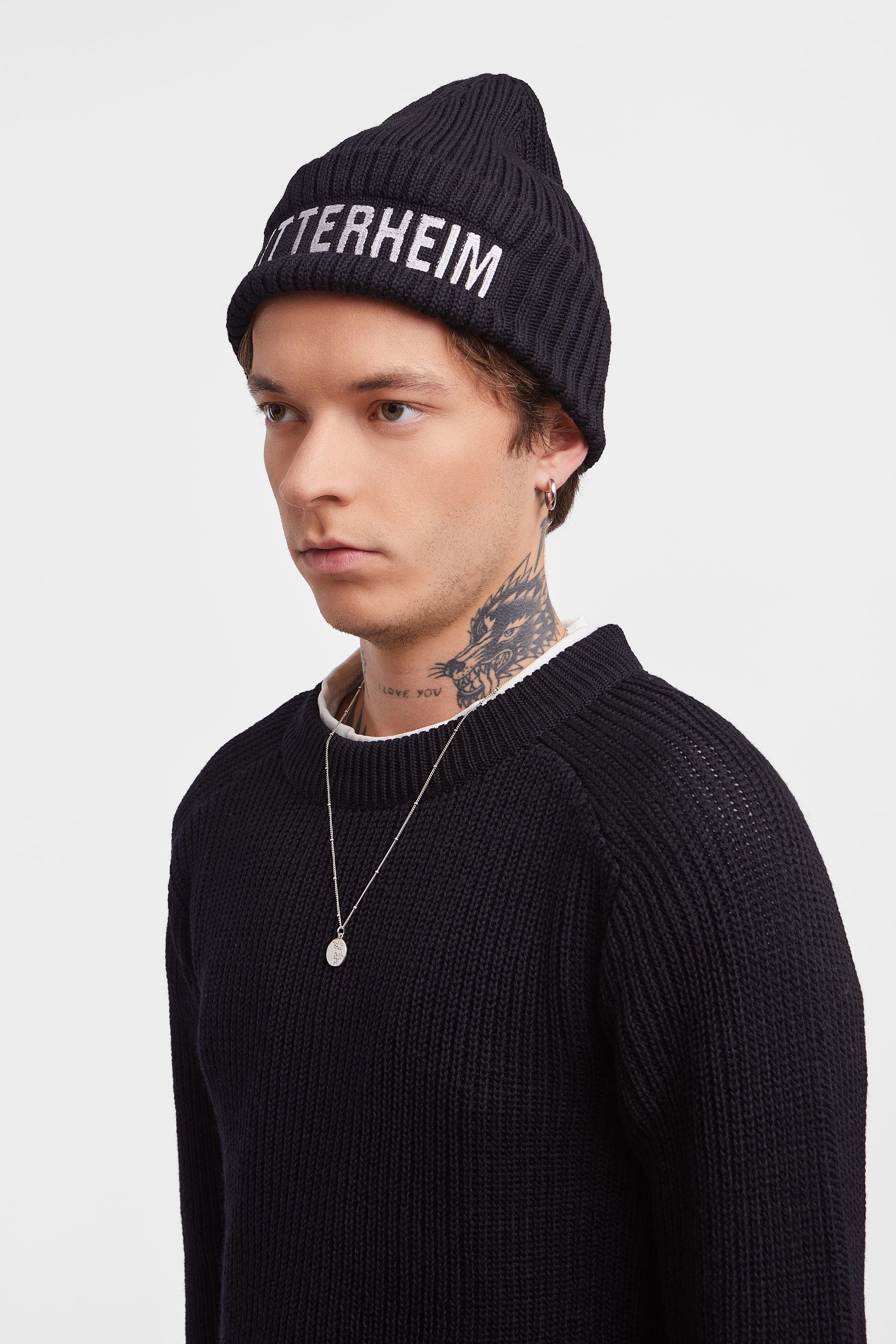 stutterheim big l beanie black accessories hats-and-scarves beanies