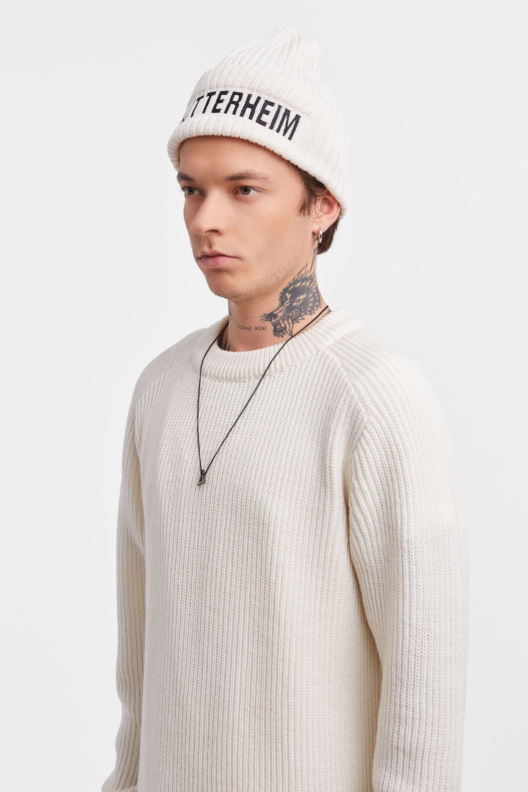 stutterheim big l beanie off-white accessories hats-and-scarves beanies