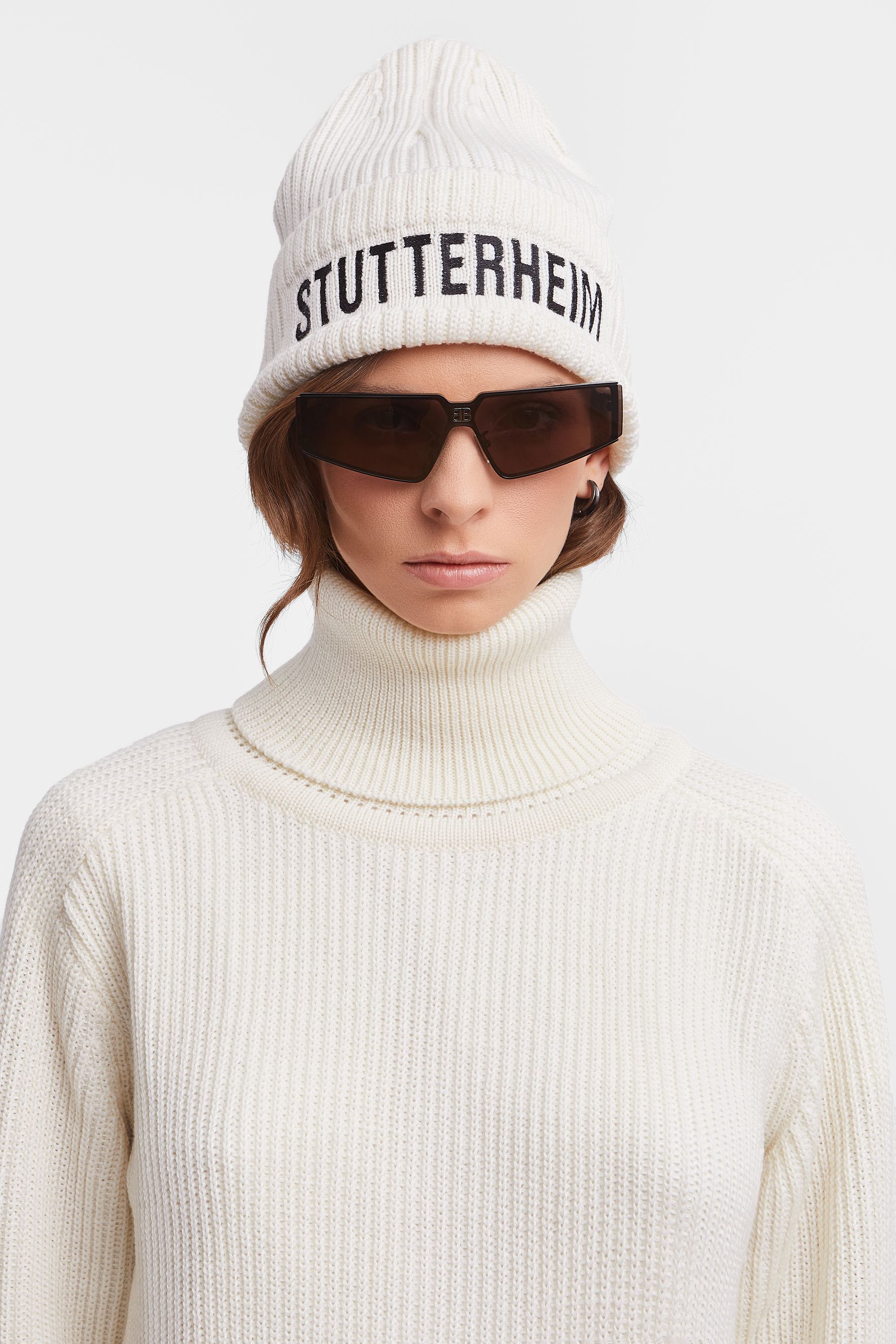 stutterheim big l beanie off-white accessories hats-and-scarves beanies
