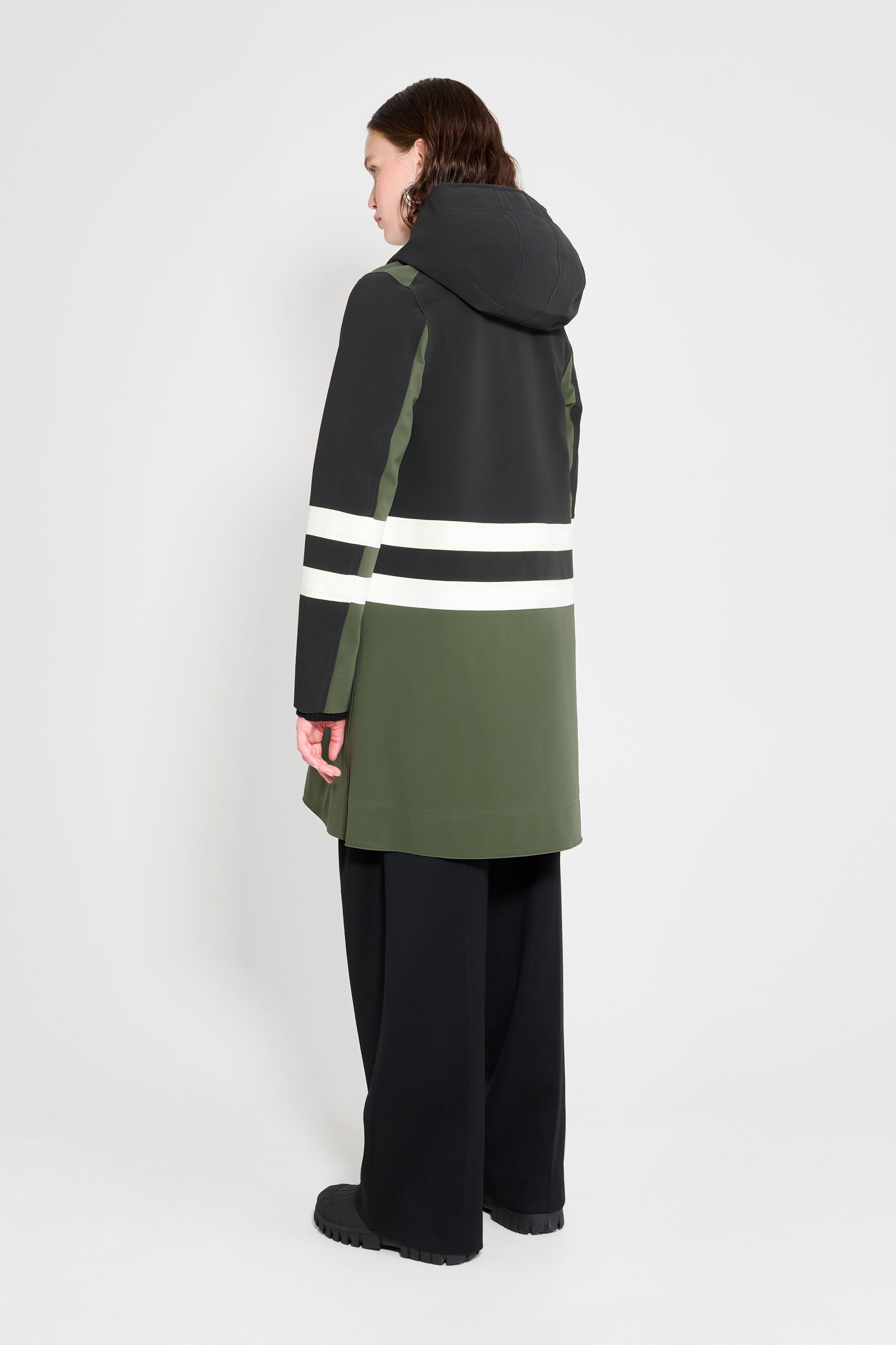 stutterheim blackeberg black/green/white women jackets raincoats