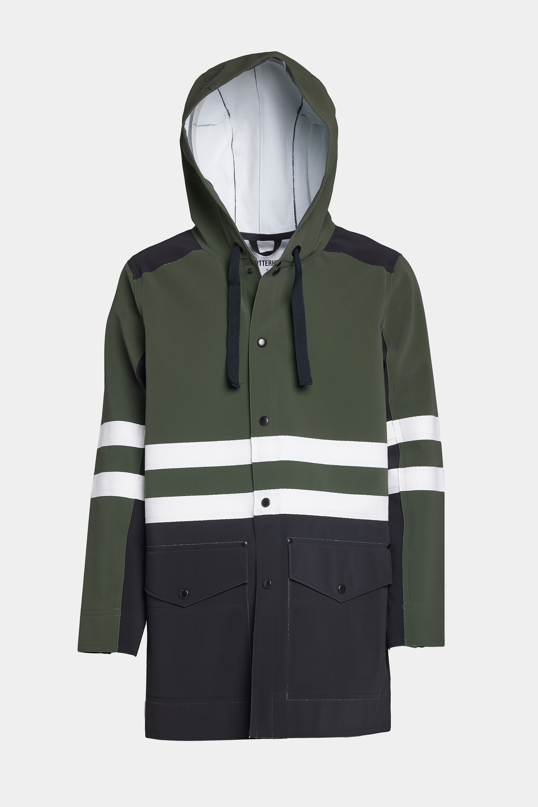 stutterheim blackeberg black/green/white women jackets raincoats