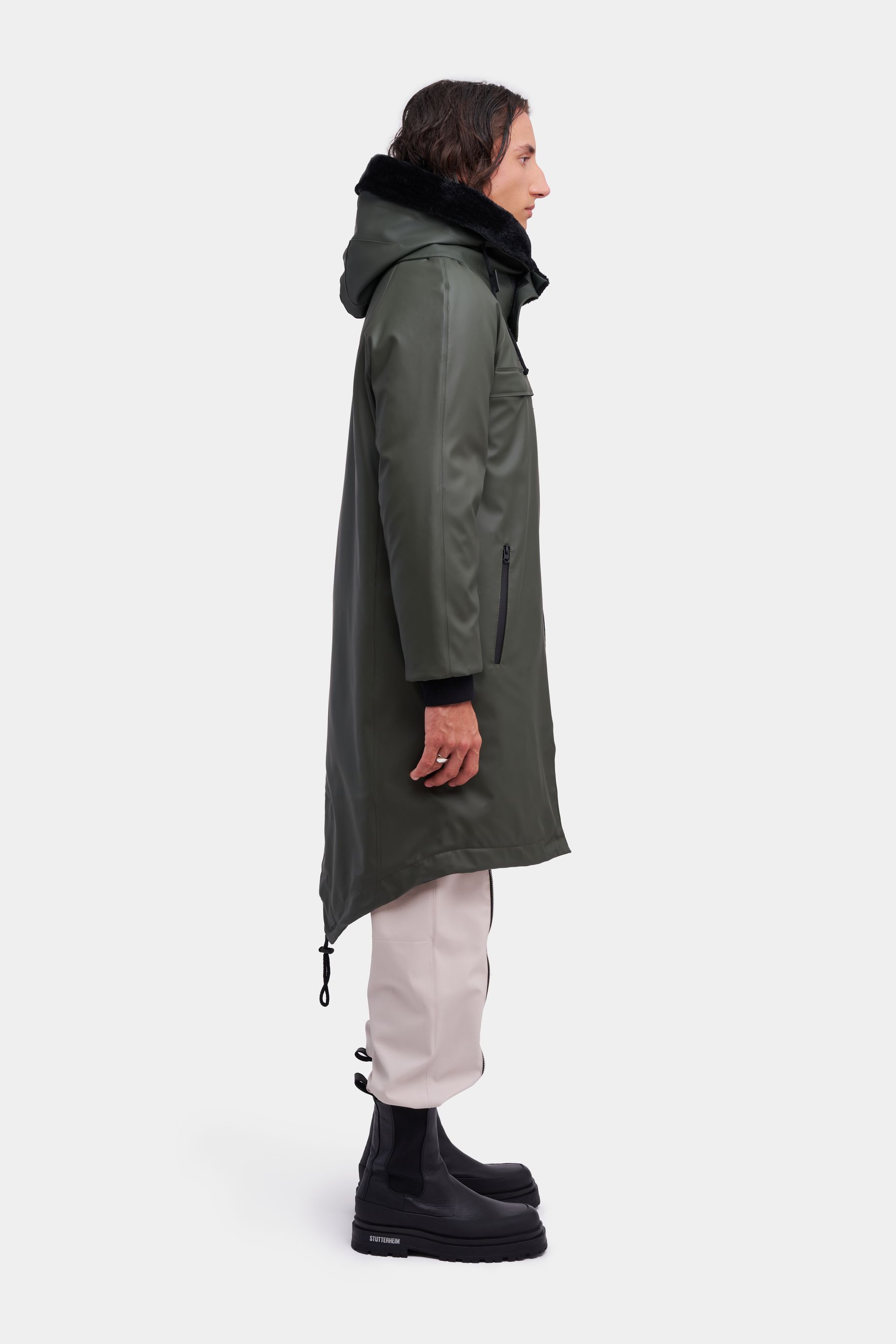 stutterheim kalix parka green men jackets winter-coats