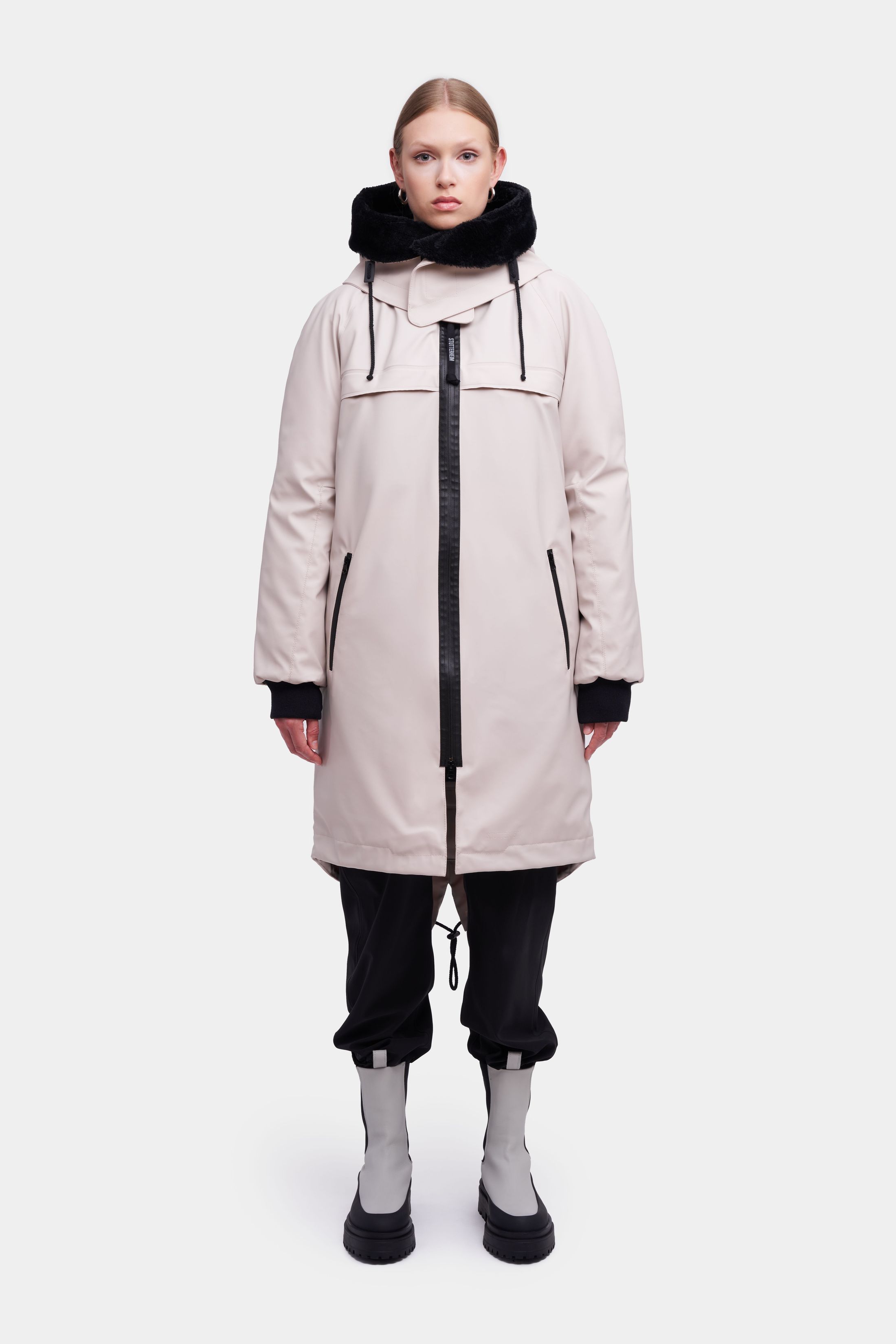 stutterheim kalix parka light sand women jackets winter-coats