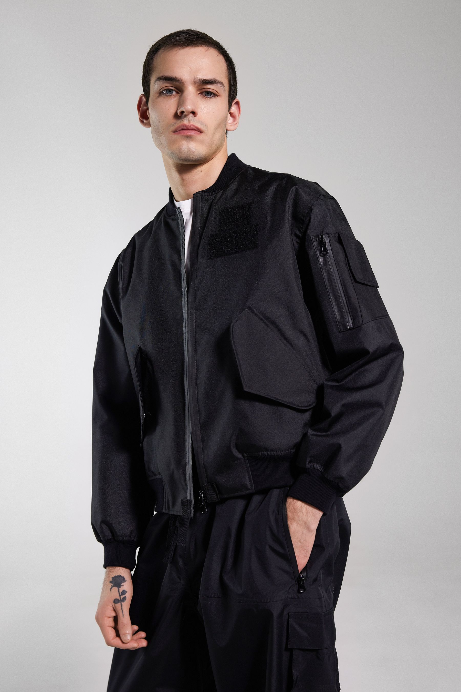 stutterheim bredsand bomber jacket black men jackets