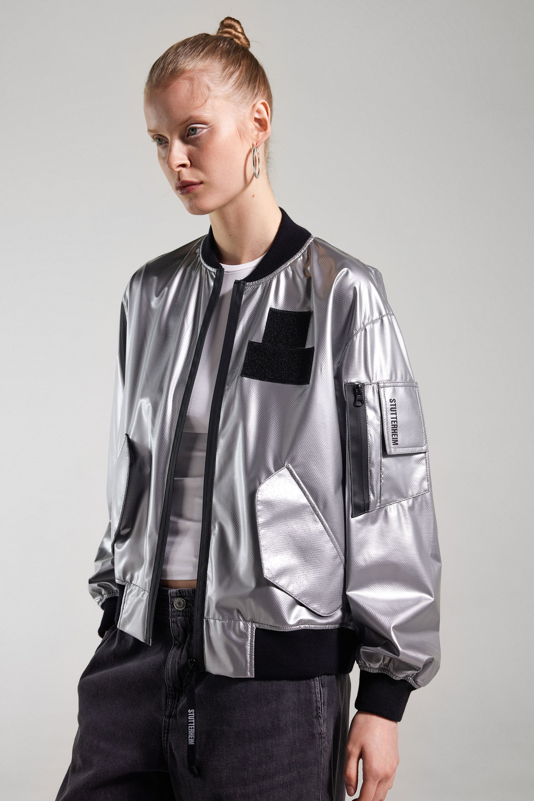 stutterheim bredsand jacket silver women jackets