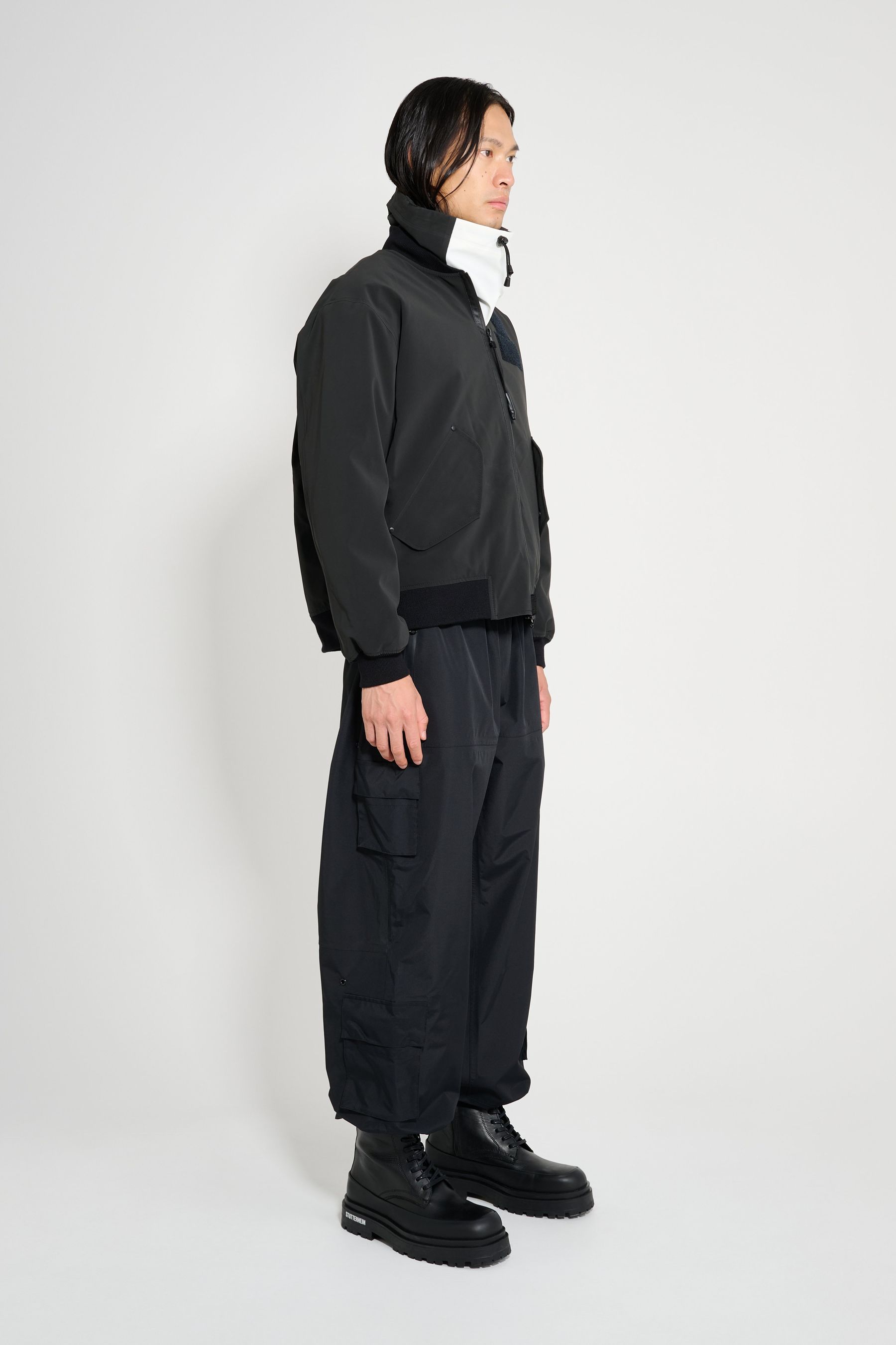 stutterheim bredsand winter bomber jacket black men jackets winter-coats