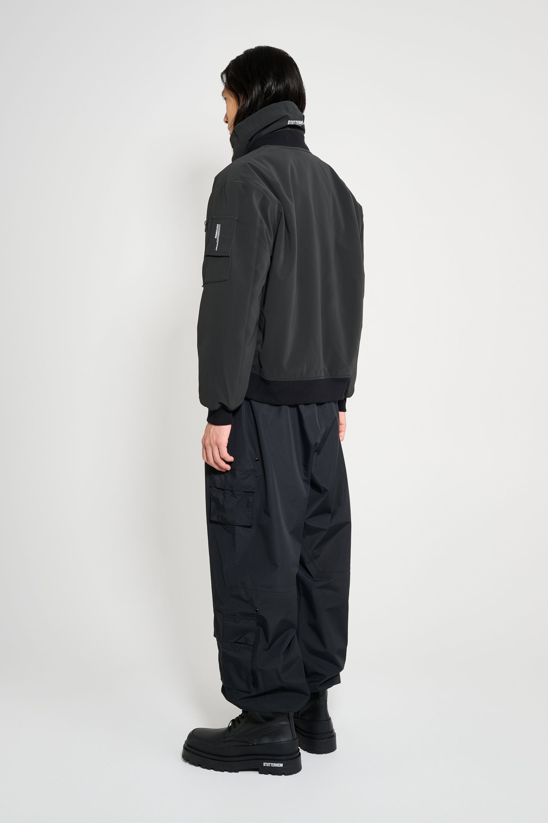 stutterheim bredsand winter bomber jacket black men jackets winter-coats