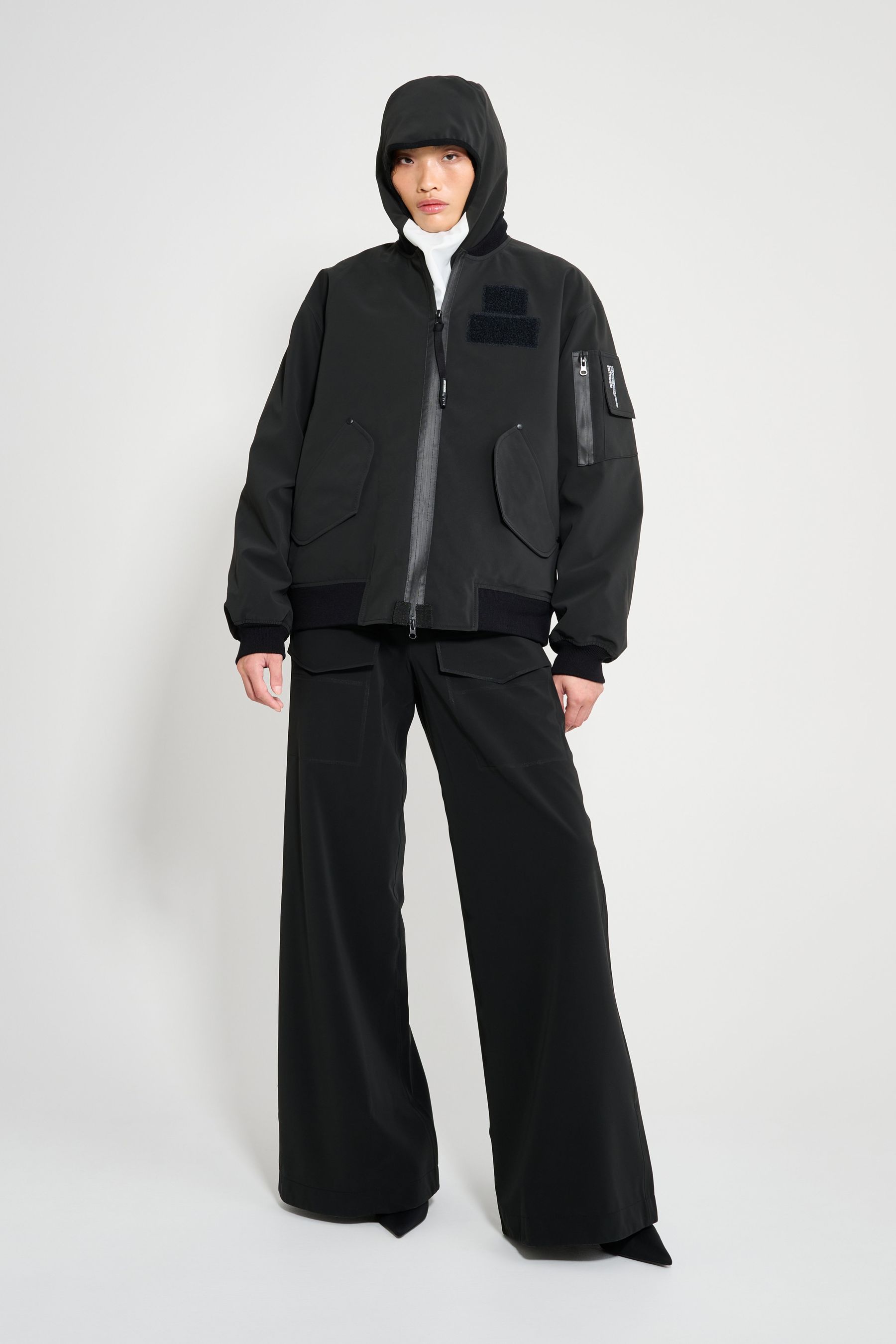stutterheim bredsand winter bomber jacket black women jackets winter-coats
