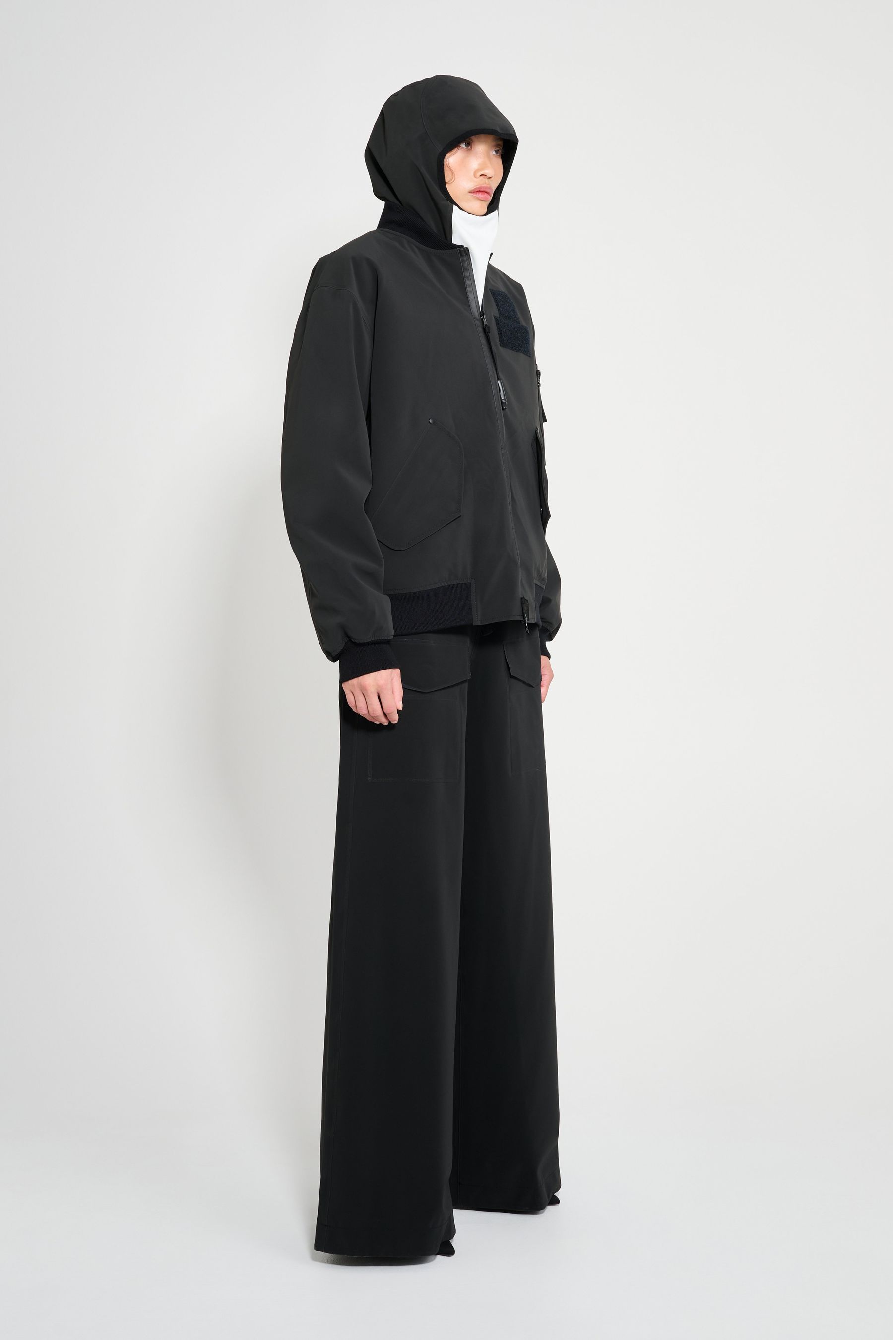 stutterheim bredsand winter bomber jacket black women jackets winter-coats