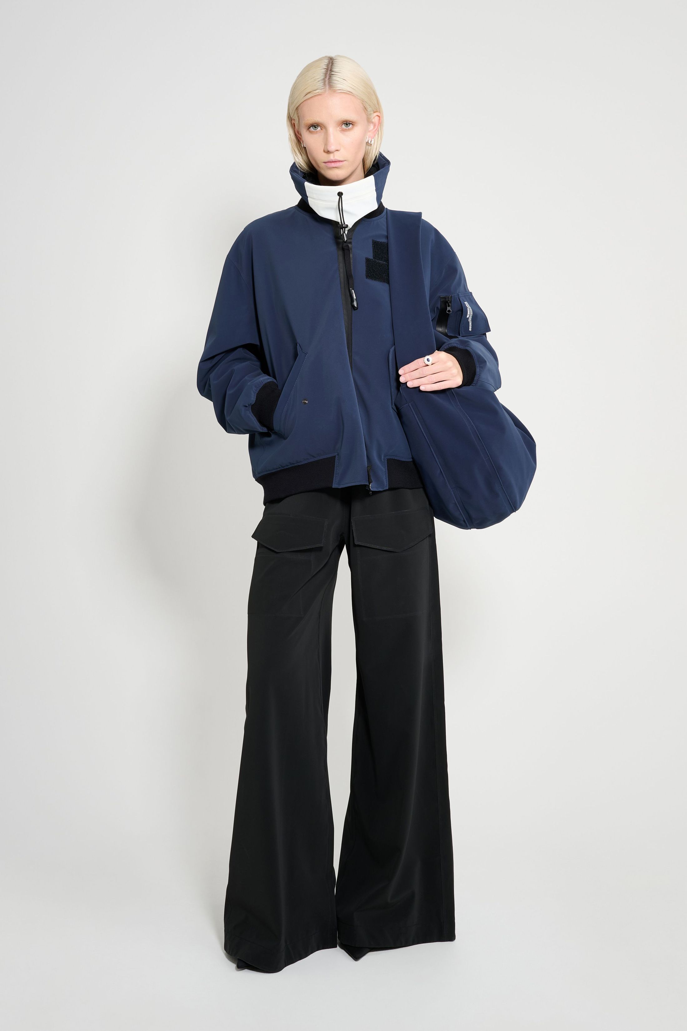 stutterheim bredsand winter bomber jacket navy women jackets winter-coats