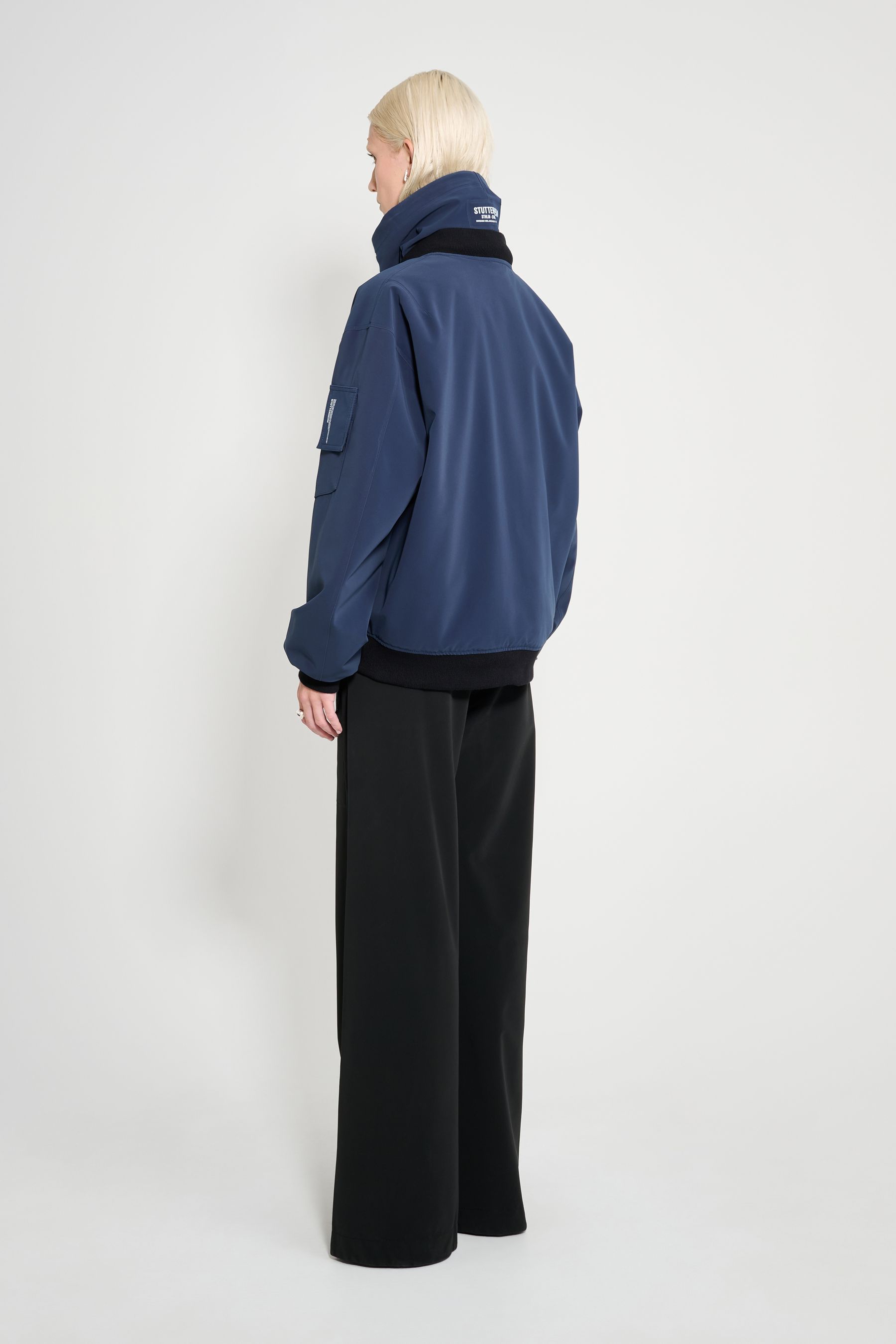 stutterheim bredsand winter bomber jacket navy women jackets winter-coats