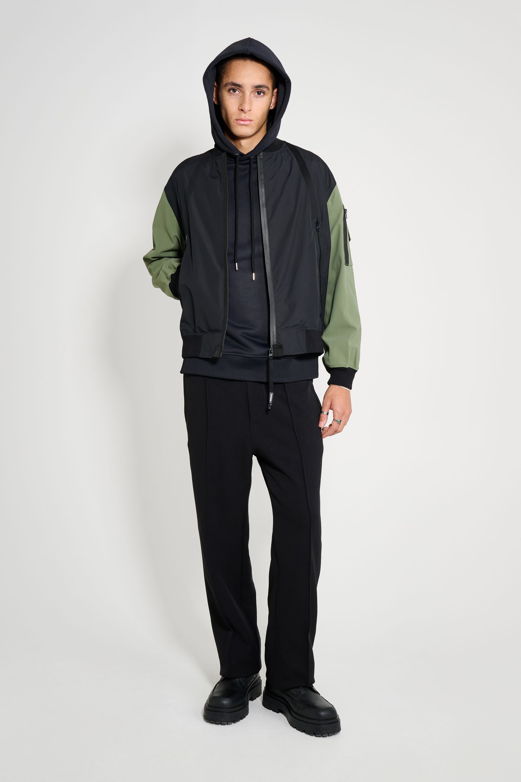 stutterheim bredsand zip bomber jacket black men jackets