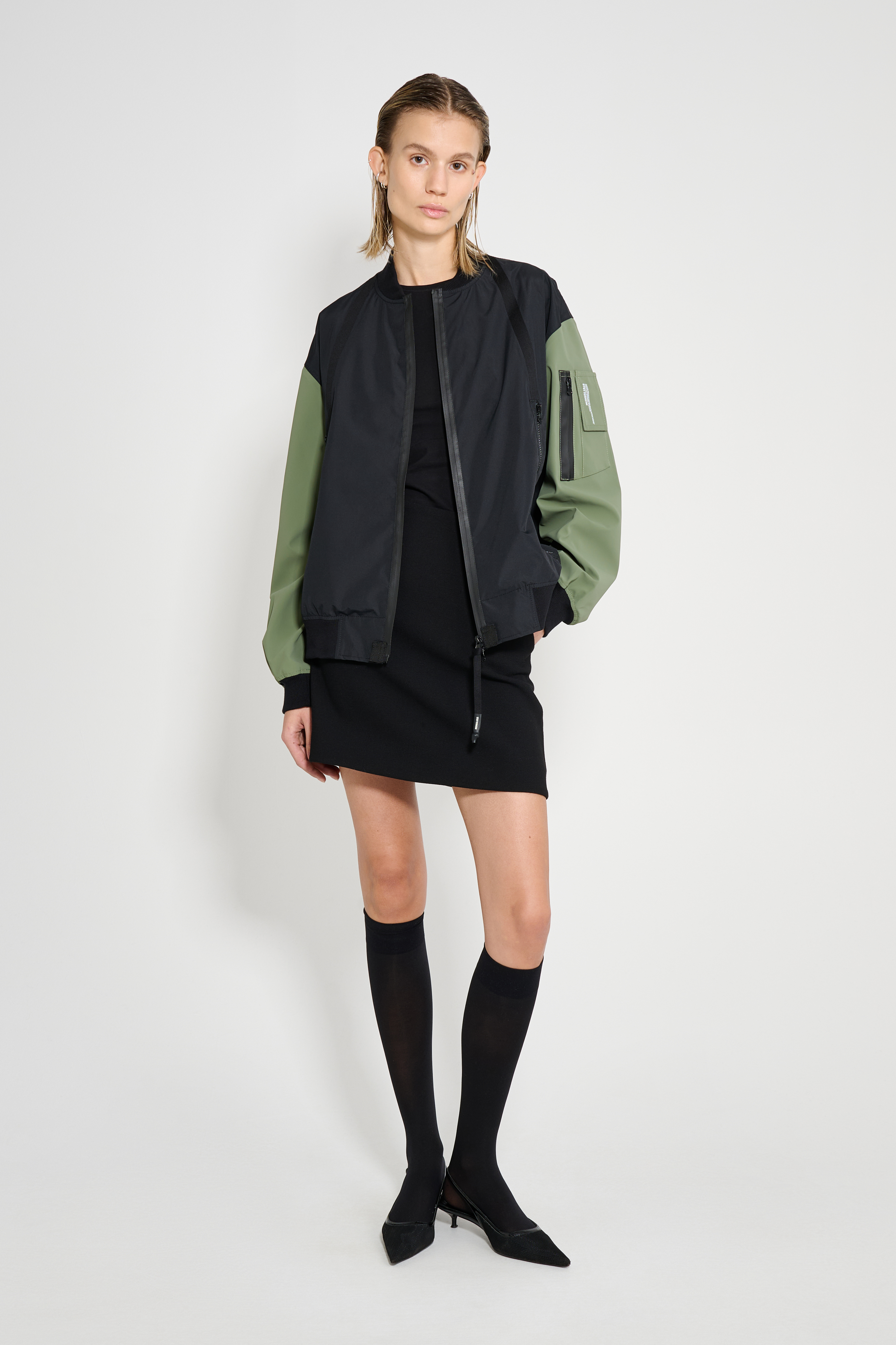 Bredsand Zip Bomber Jacket Black | STUTTERHEIM US