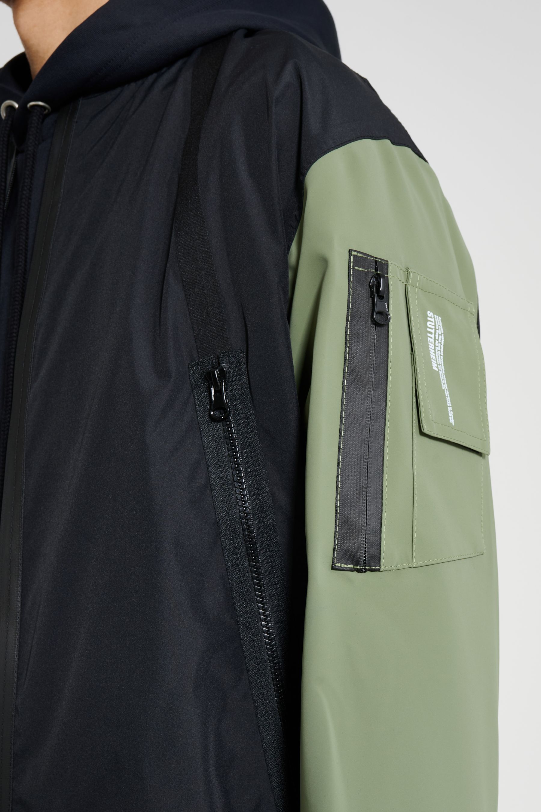 stutterheim bredsand zip bomber jacket black women jackets