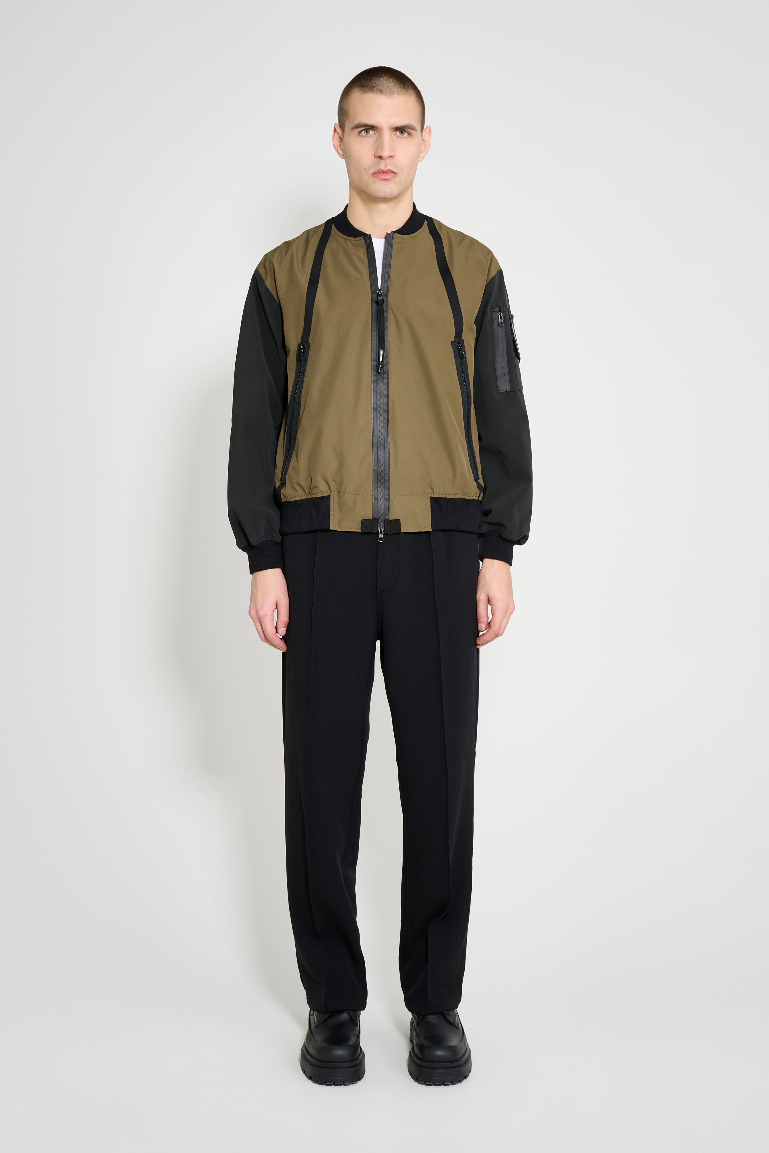 stutterheim bredsand zip bomber jacket green men jackets