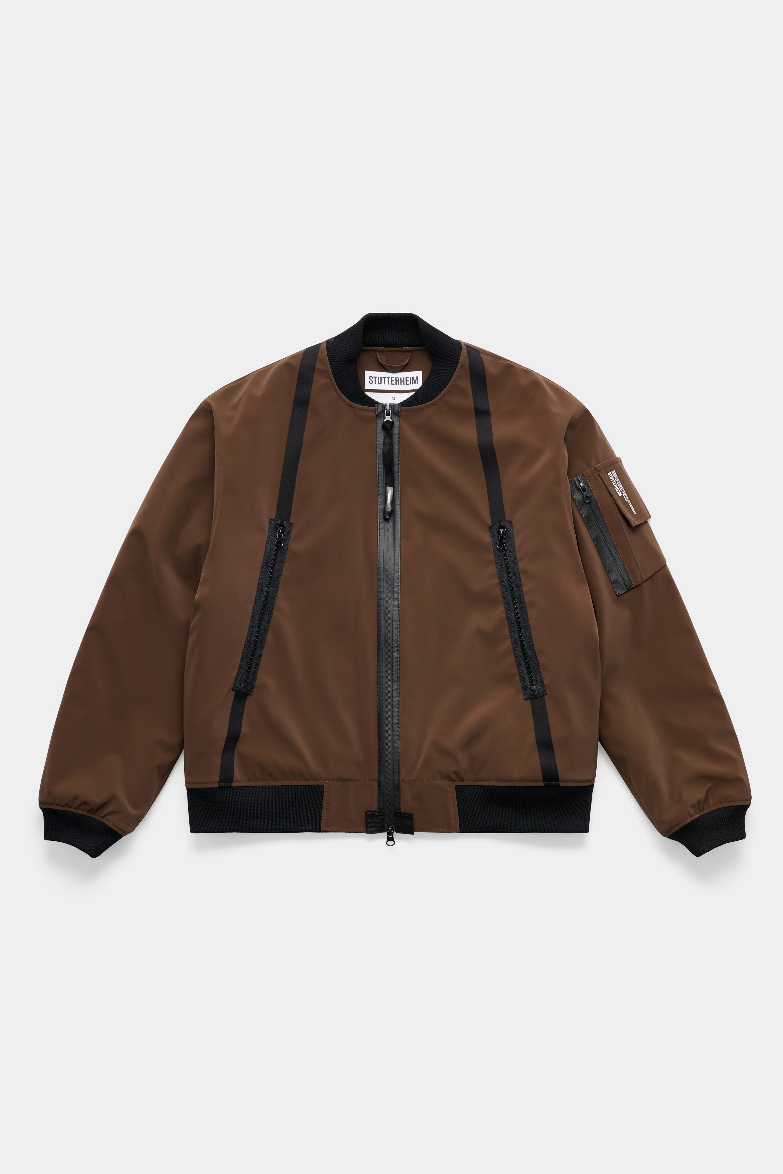 stutterheim bredsand zip winter bomber jacket brown men jackets