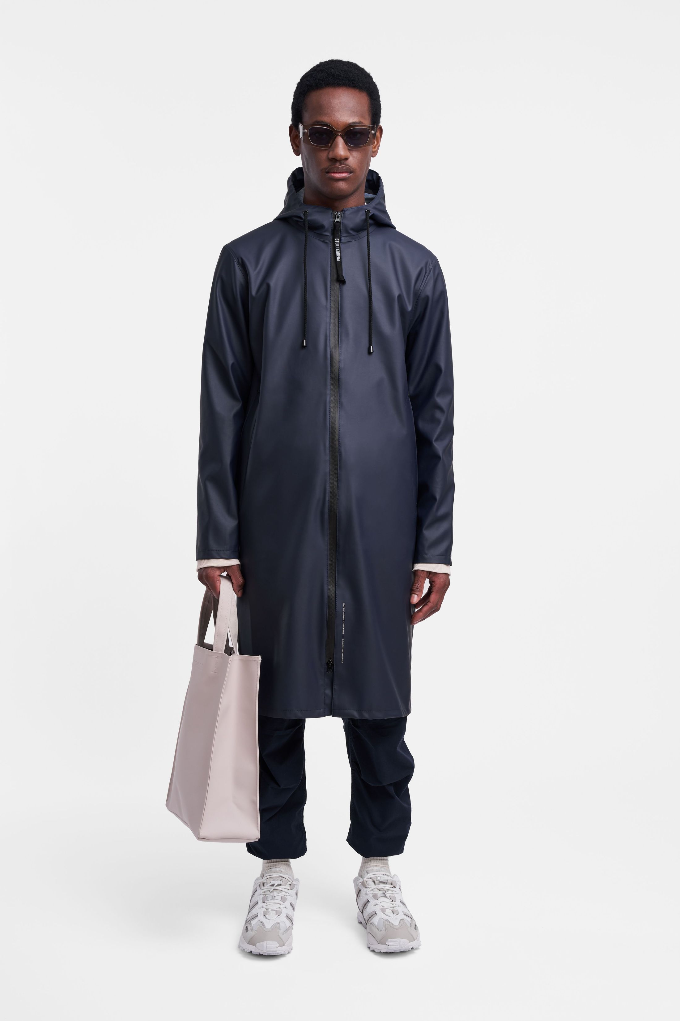 stutterheim camden parka navy men jackets raincoats
