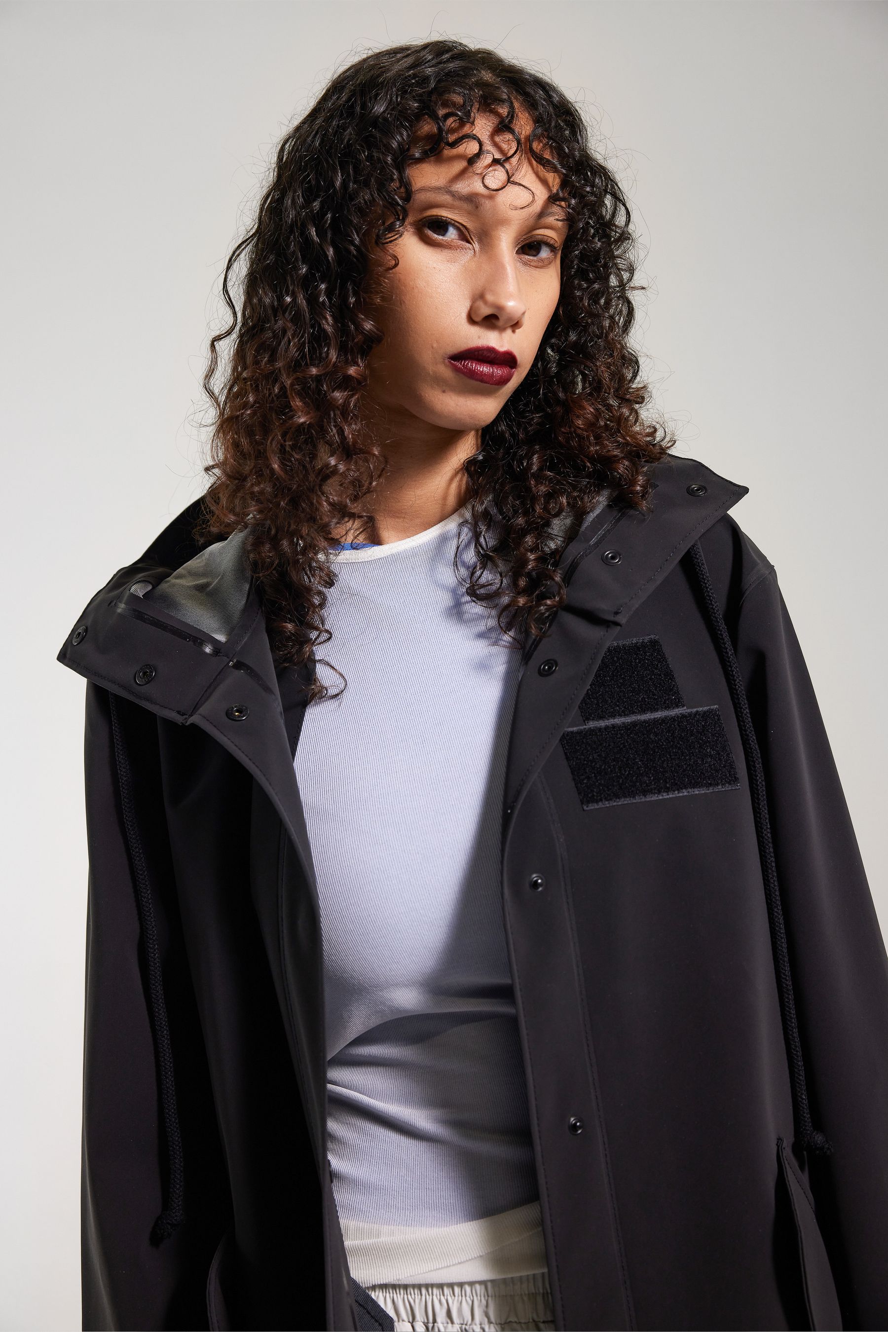 stutterheim chatham matte raincoat black women jackets long-raincoats