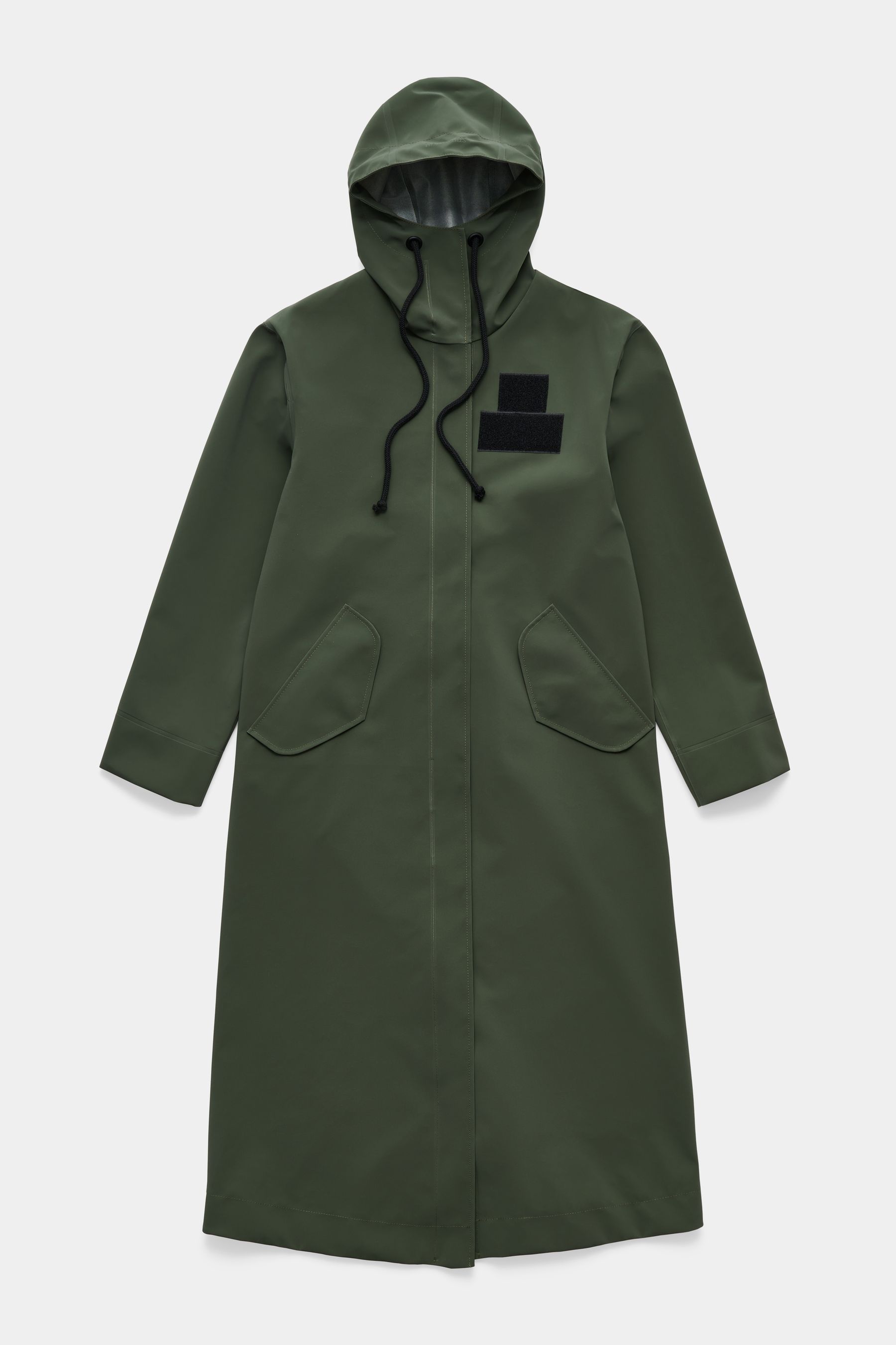 stutterheim chatham matte raincoat green women jackets long-raincoats