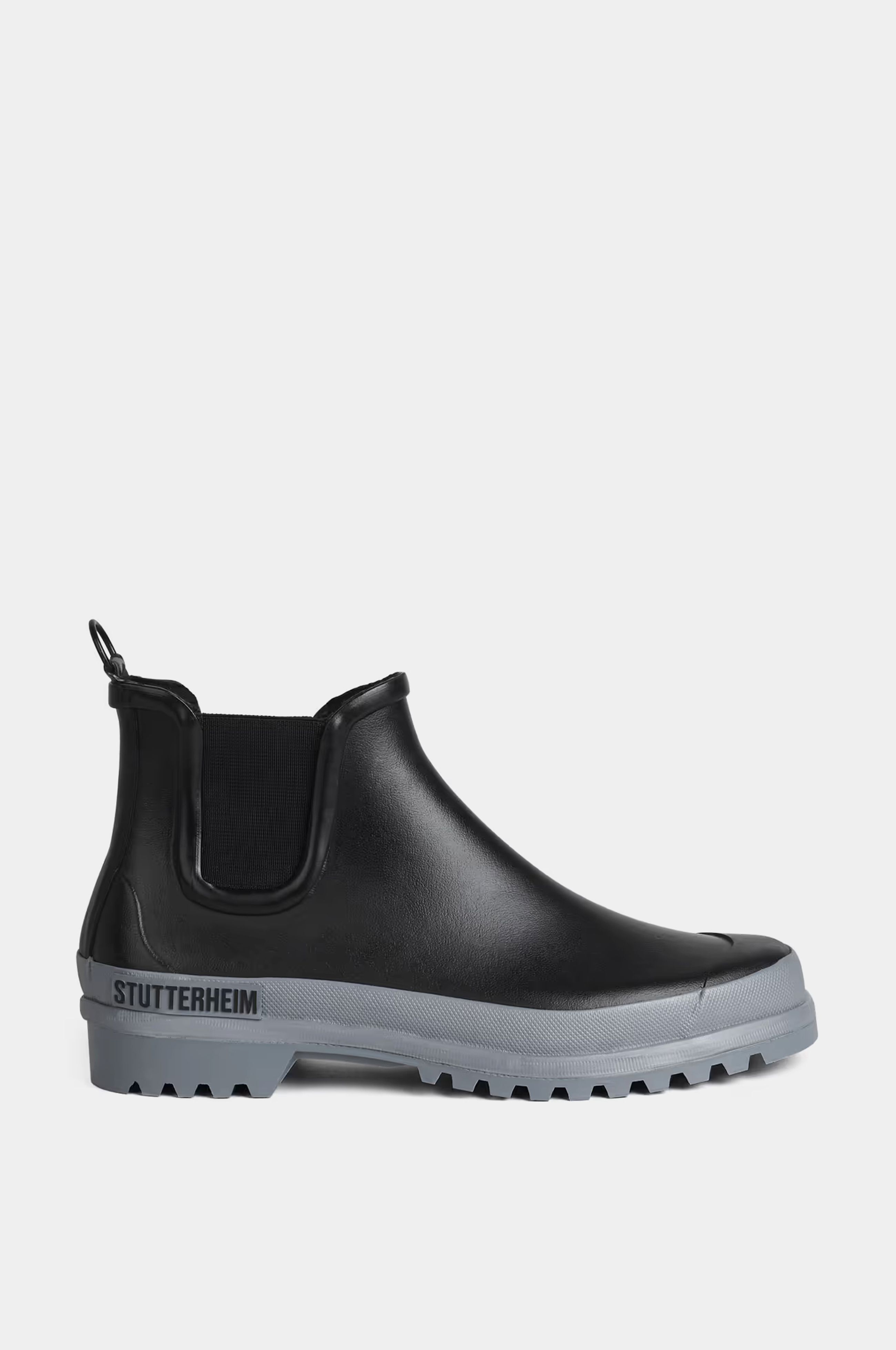 stutterheim chelsea rainwalker black/grey footwear rain-boots