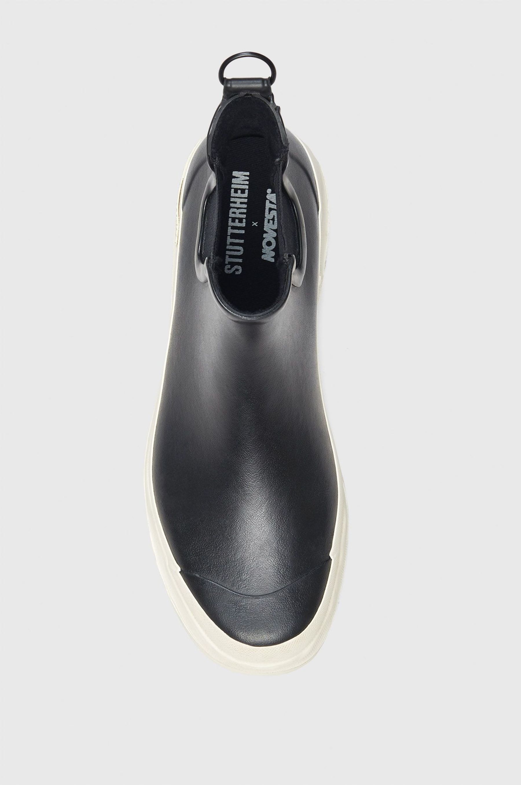 stutterheim chelsea rainwalker black/white footwear rain-boots