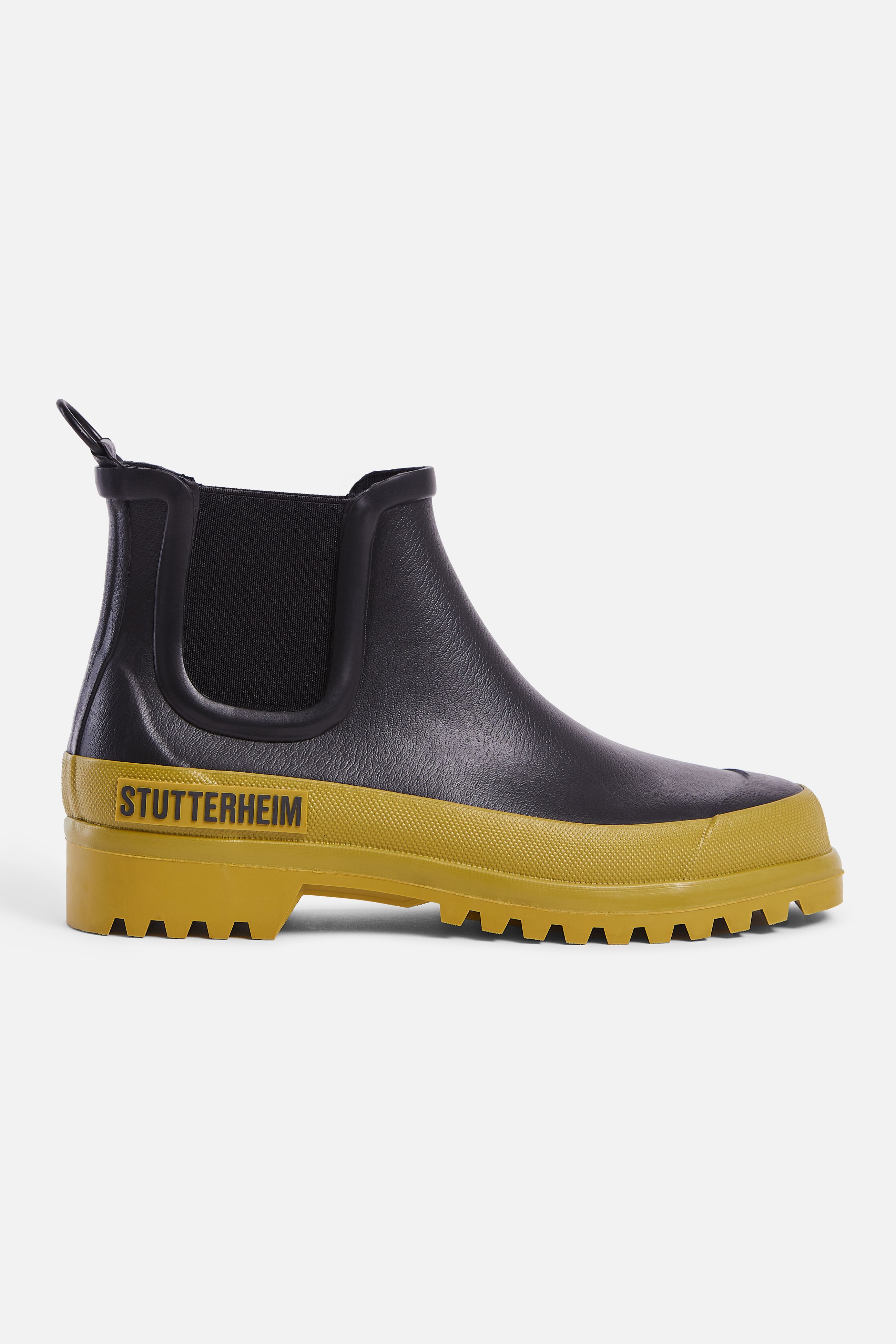 stutterheim chelsea rainwalker black/gold footwear rain-boots