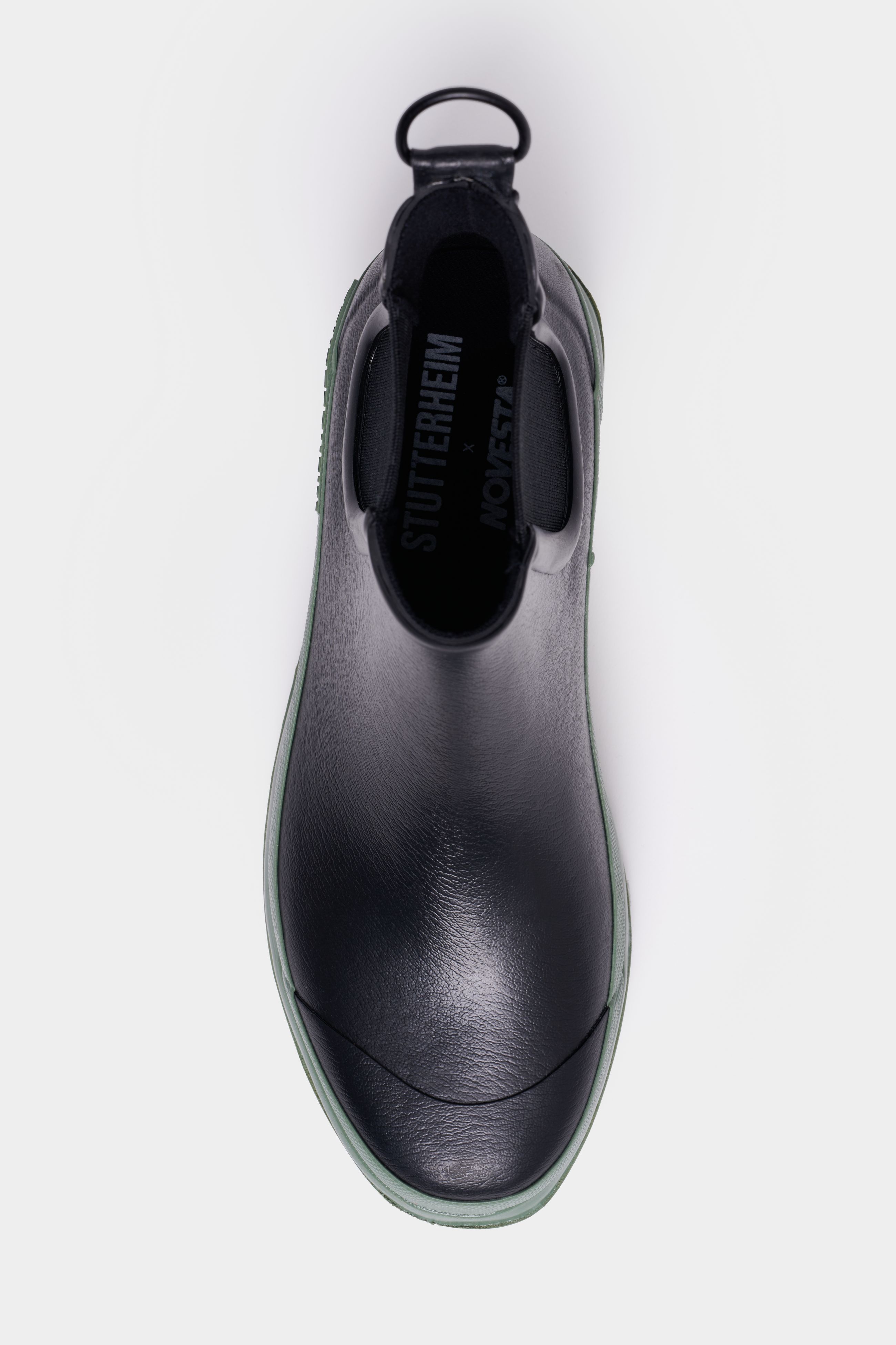 stutterheim chelsea rainwalker black/loden green footwear chelsea-boots