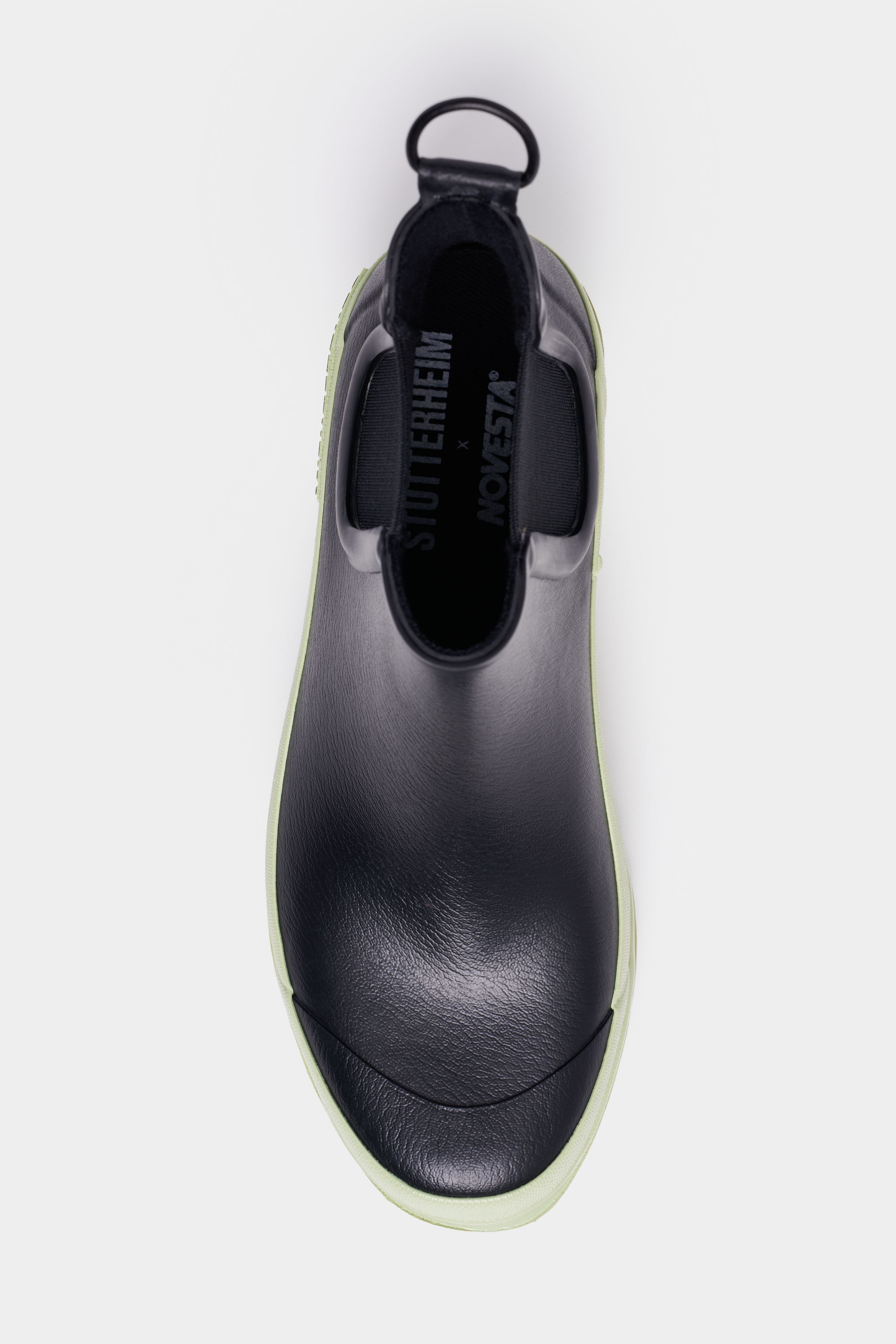 stutterheim chelsea rainwalker black/seafoam green footwear chelsea-boots