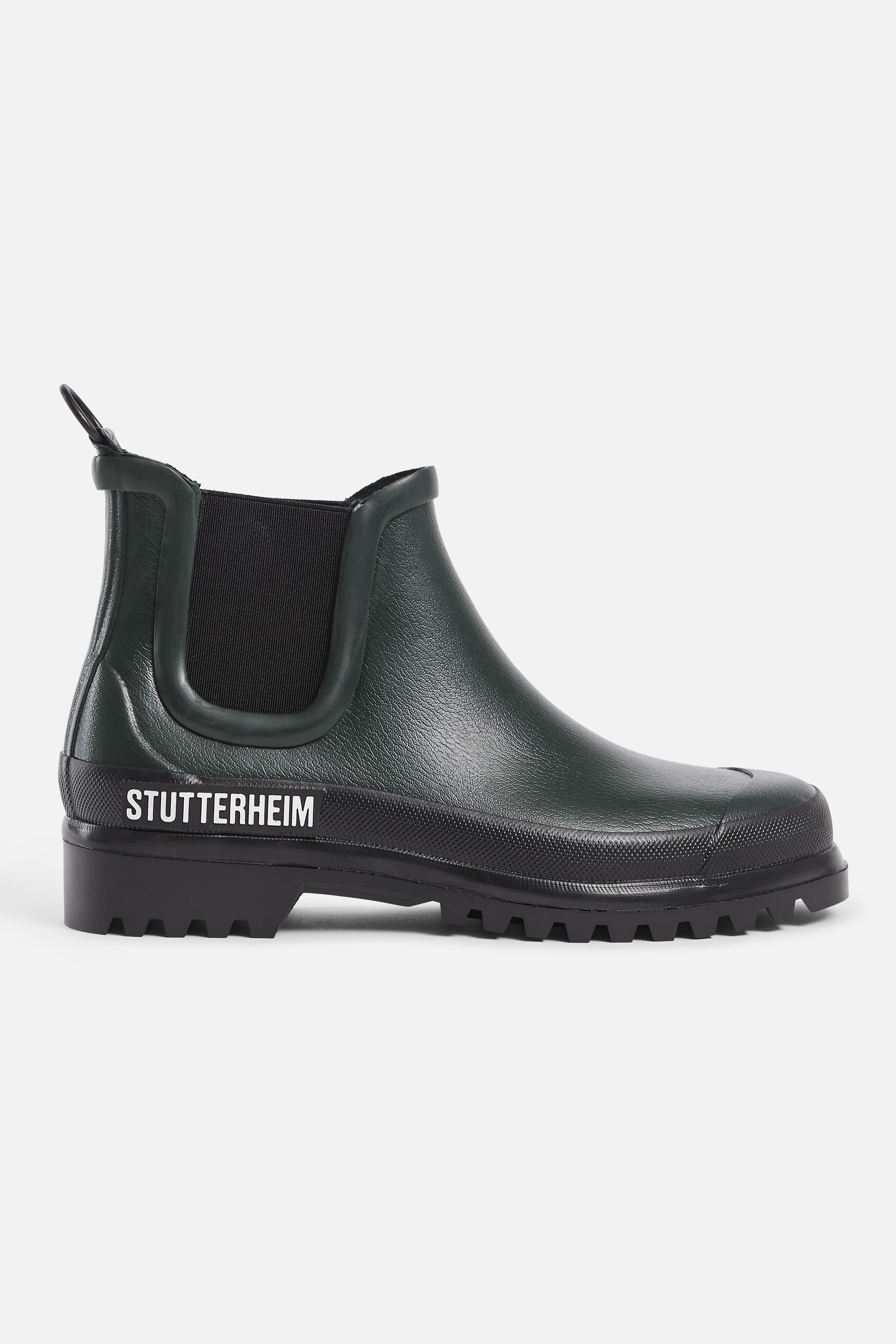 stutterheim chelsea rainwalker dark green/black footwear rain-boots