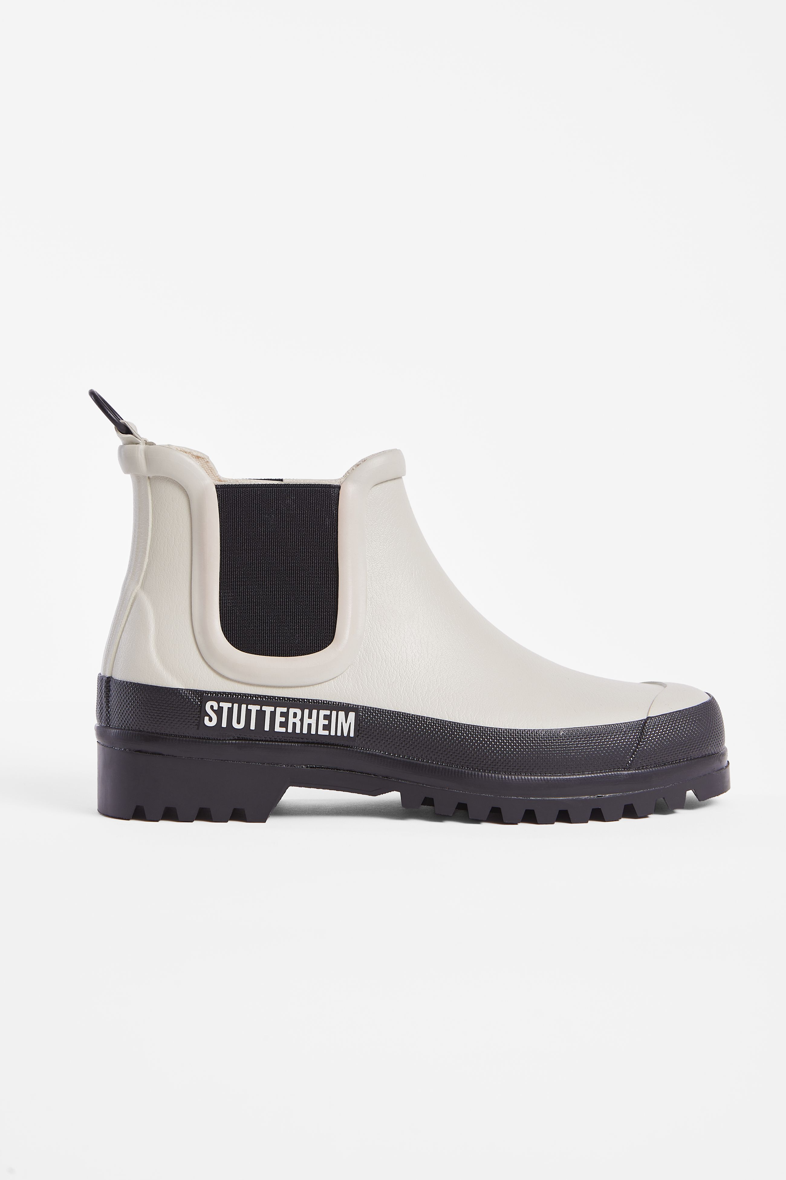 stutterheim chelsea rainwalker oyster/black footwear rain-boots