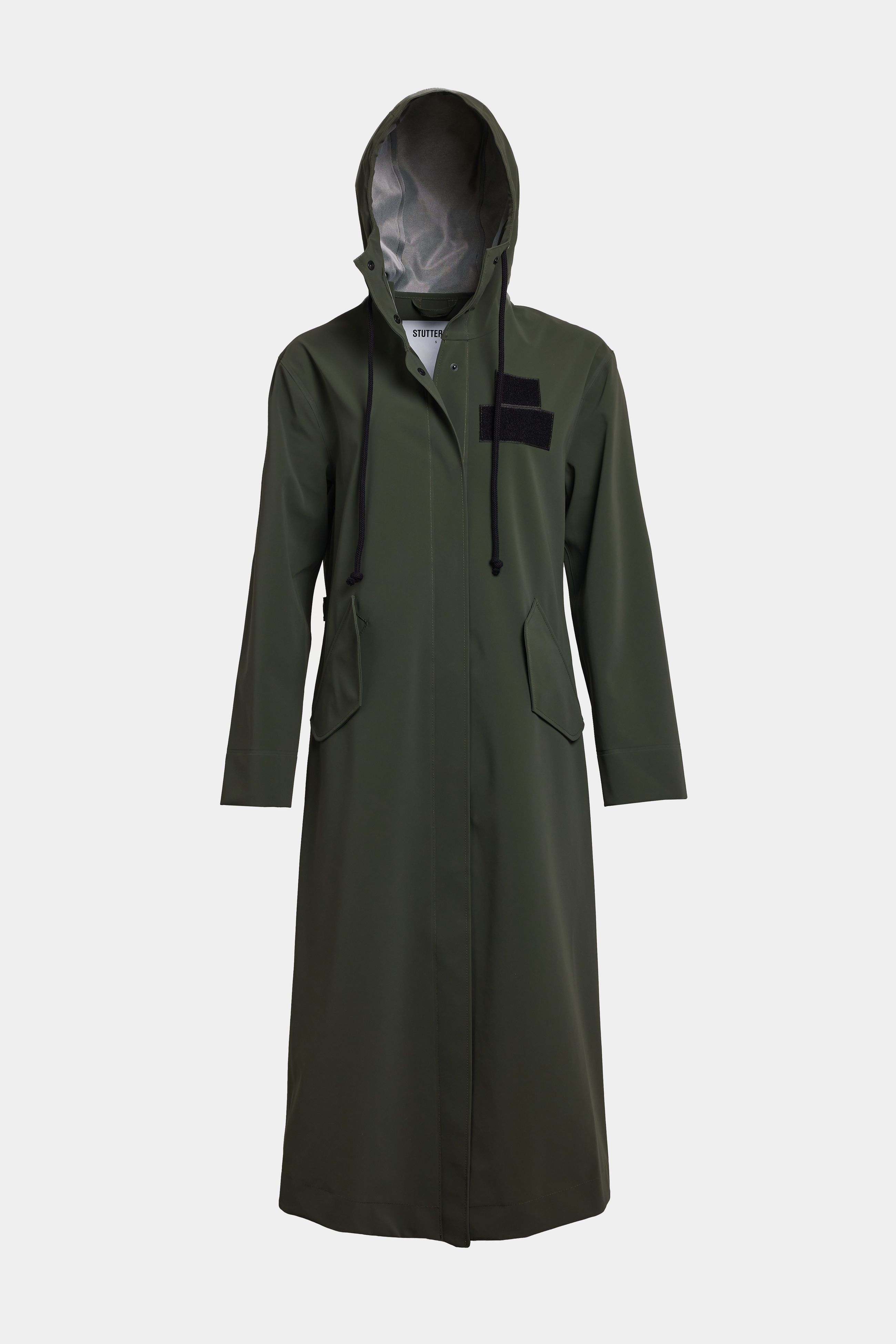 Stutterheim Chetham Matte Raincoat In Green