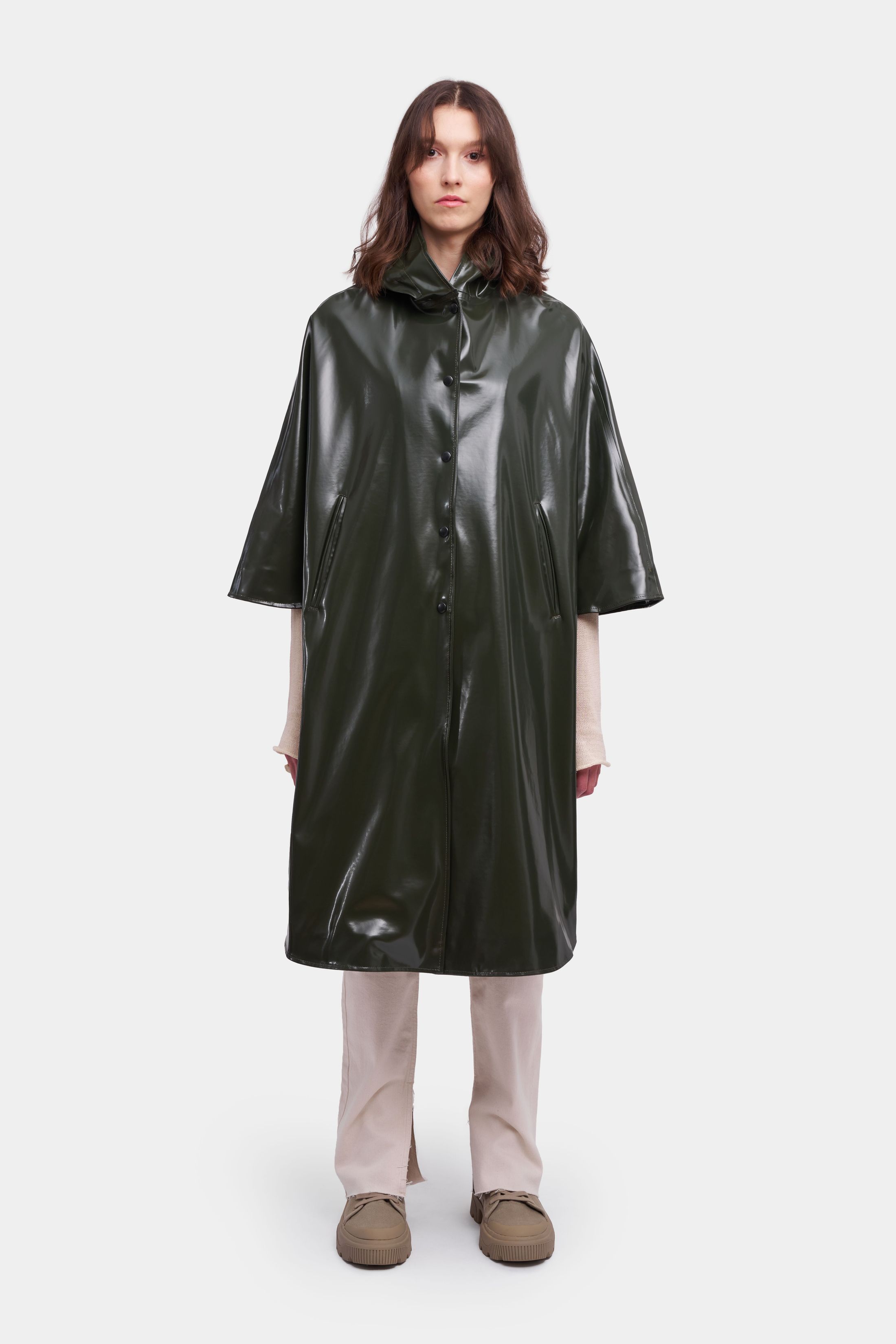 stutterheim concert opal poncho green women jackets ponchos