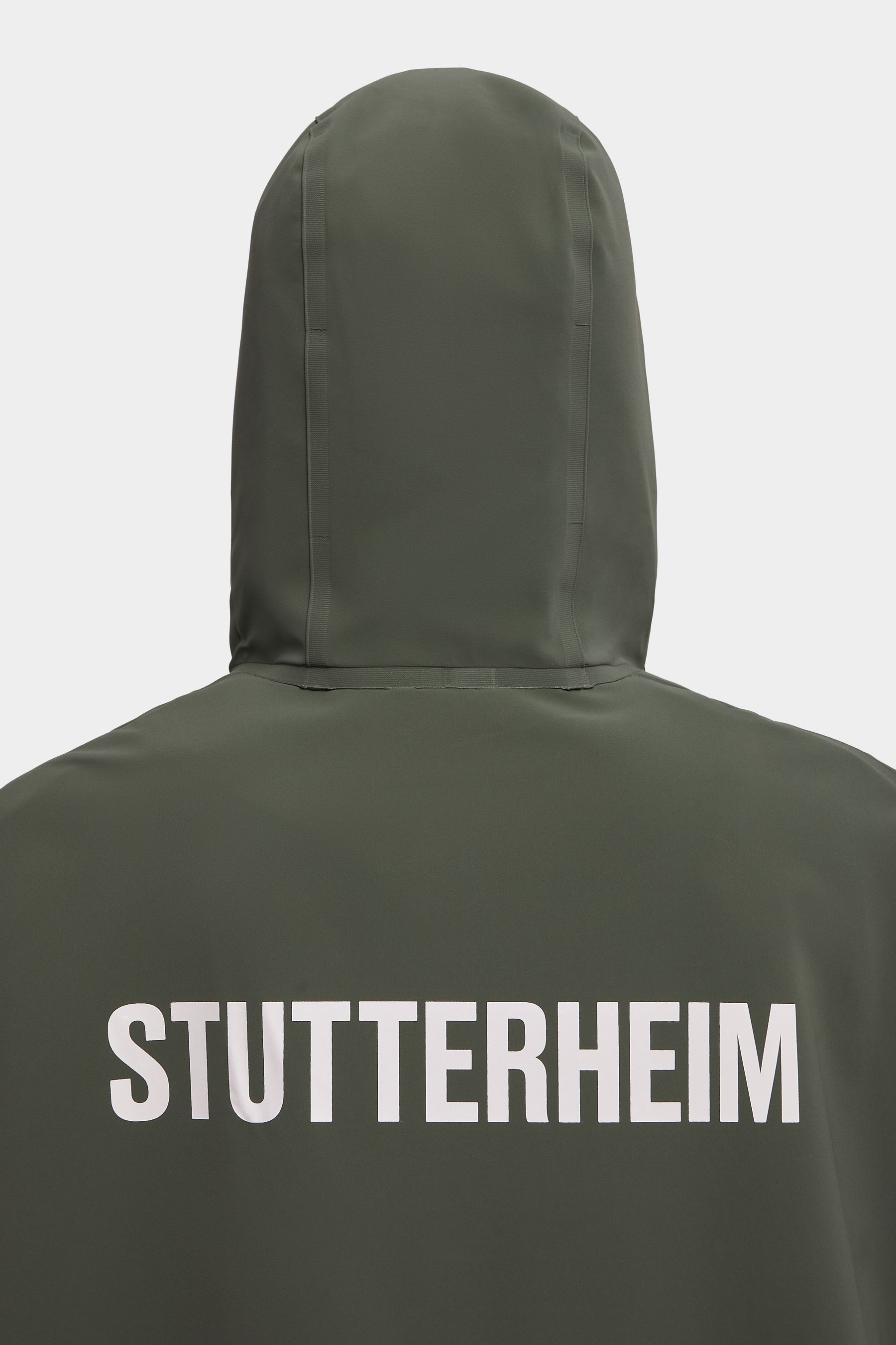 stutterheim concert print matte poncho dark green women jackets ponchos