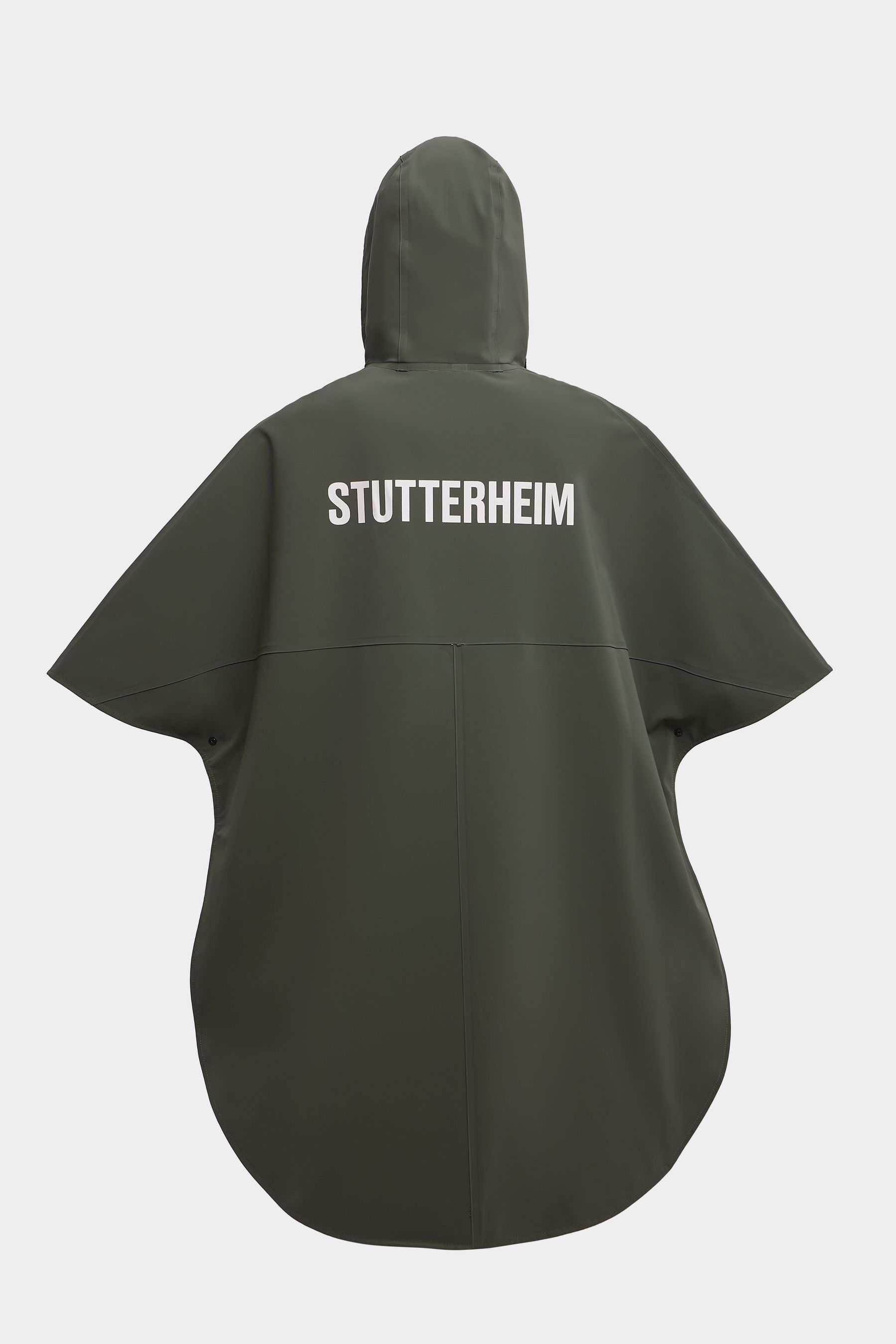 stutterheim concert print matte poncho dark green women jackets ponchos