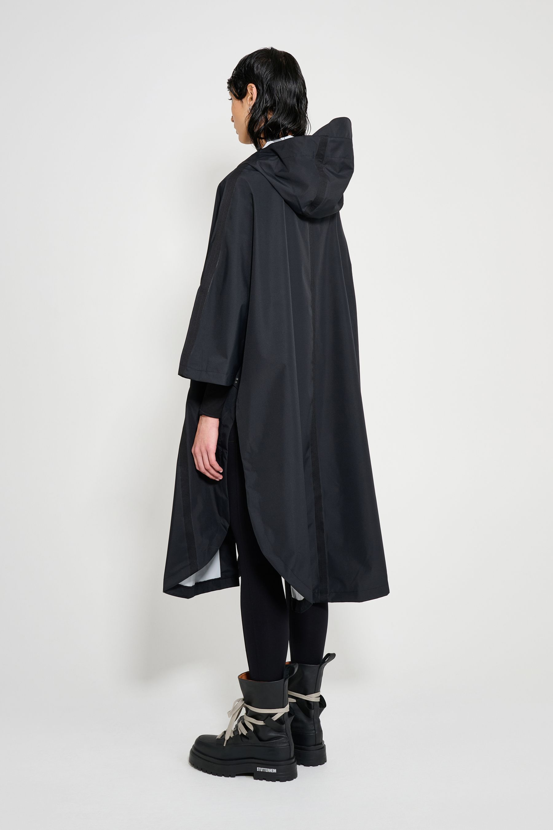 stutterheim concert tape poncho black women jackets ponchos