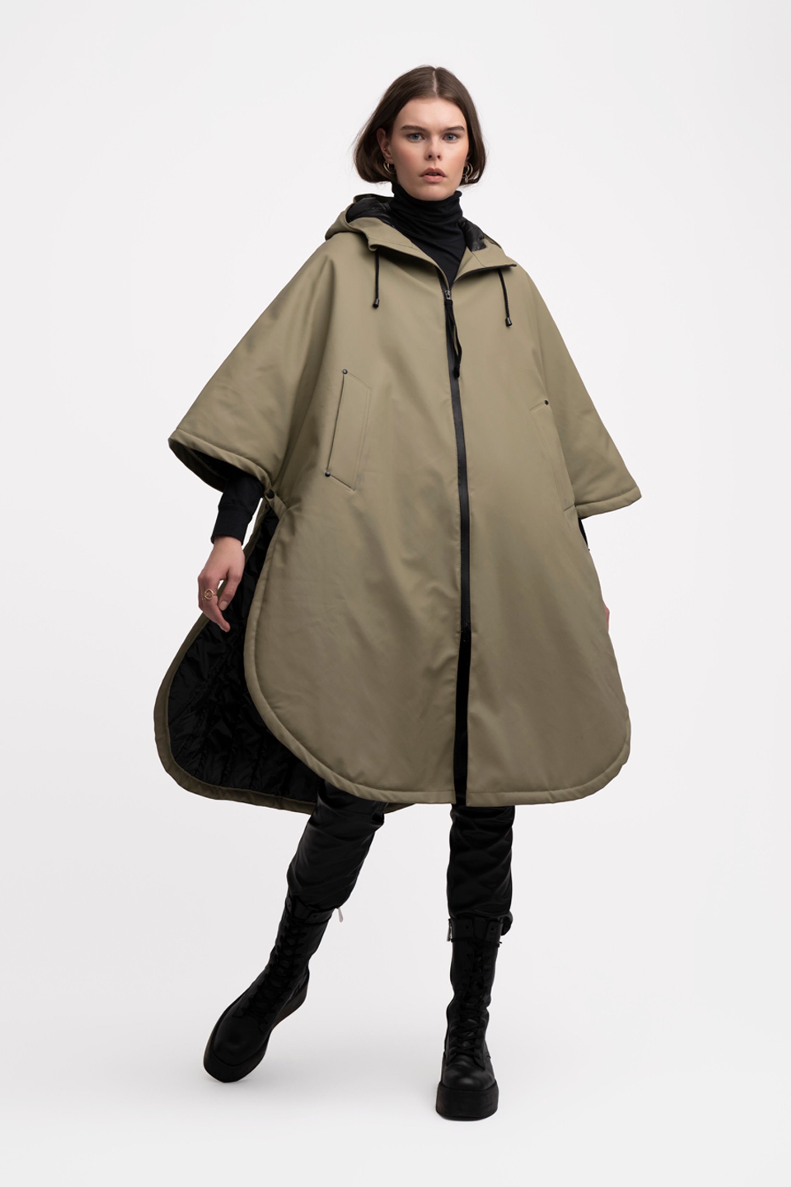 stutterheim concert winter poncho aloe women jackets winter-coats