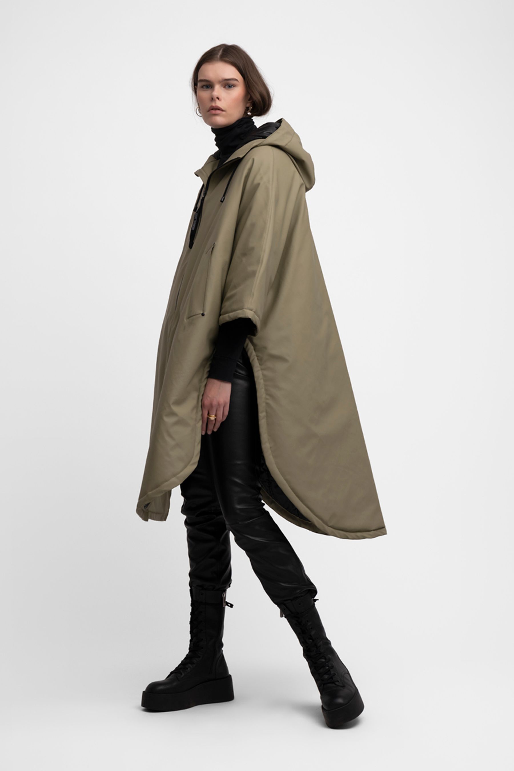 stutterheim concert winter poncho aloe women jackets winter-coats