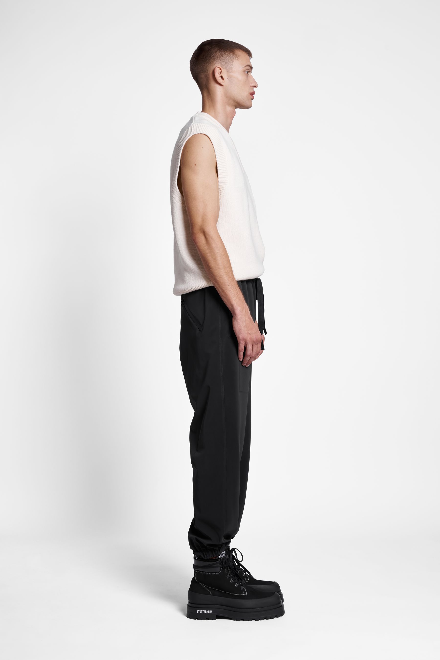 stutterheim dala matte trousers black men