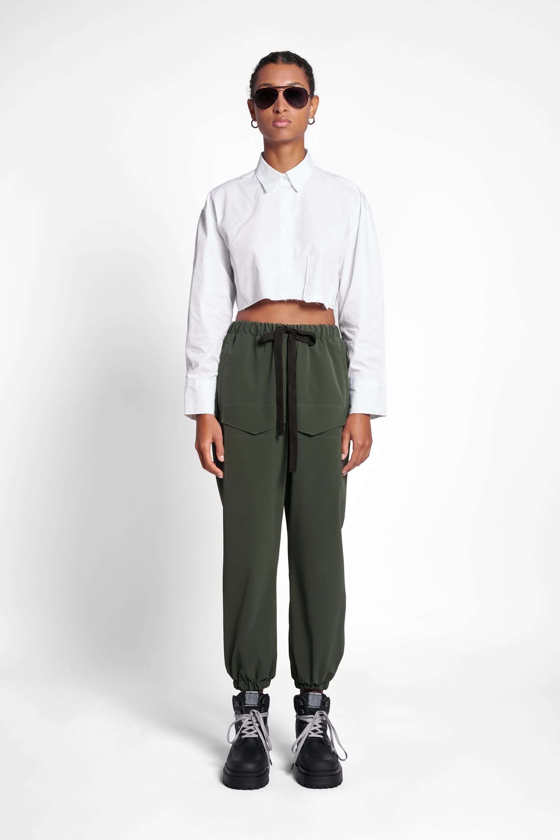 stutterheim dala matte trousers green men