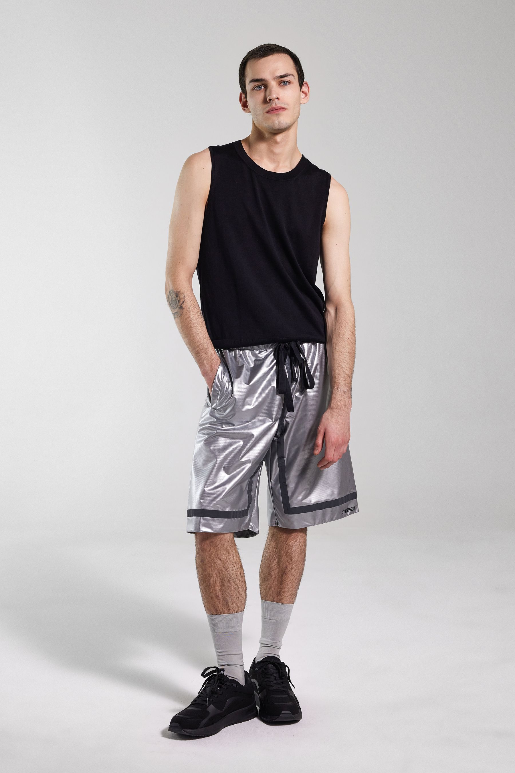 stutterheim dala shorts silver men