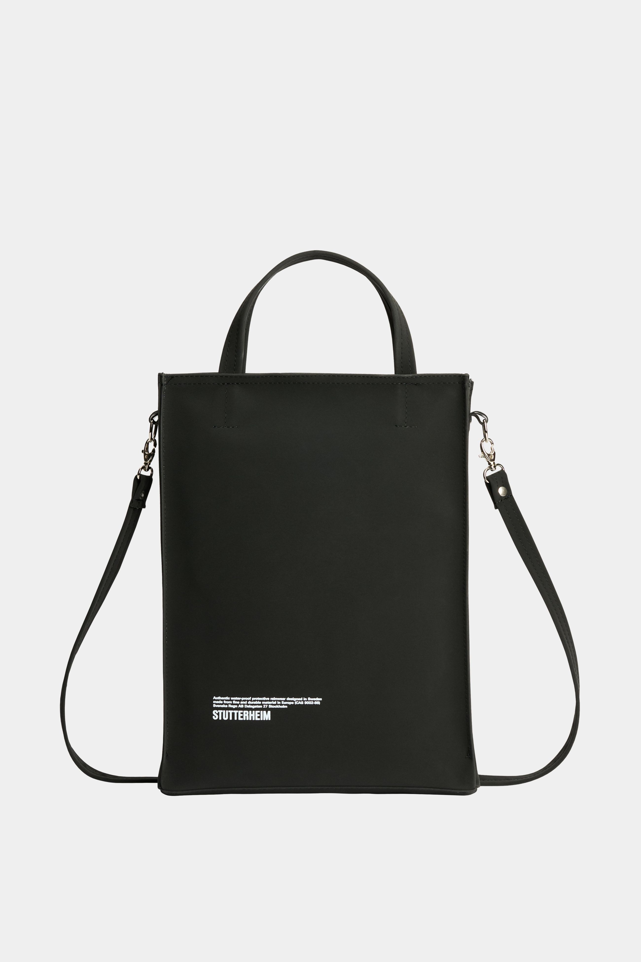 stutterheim djursholm bag matte black accessories bags tote-bags