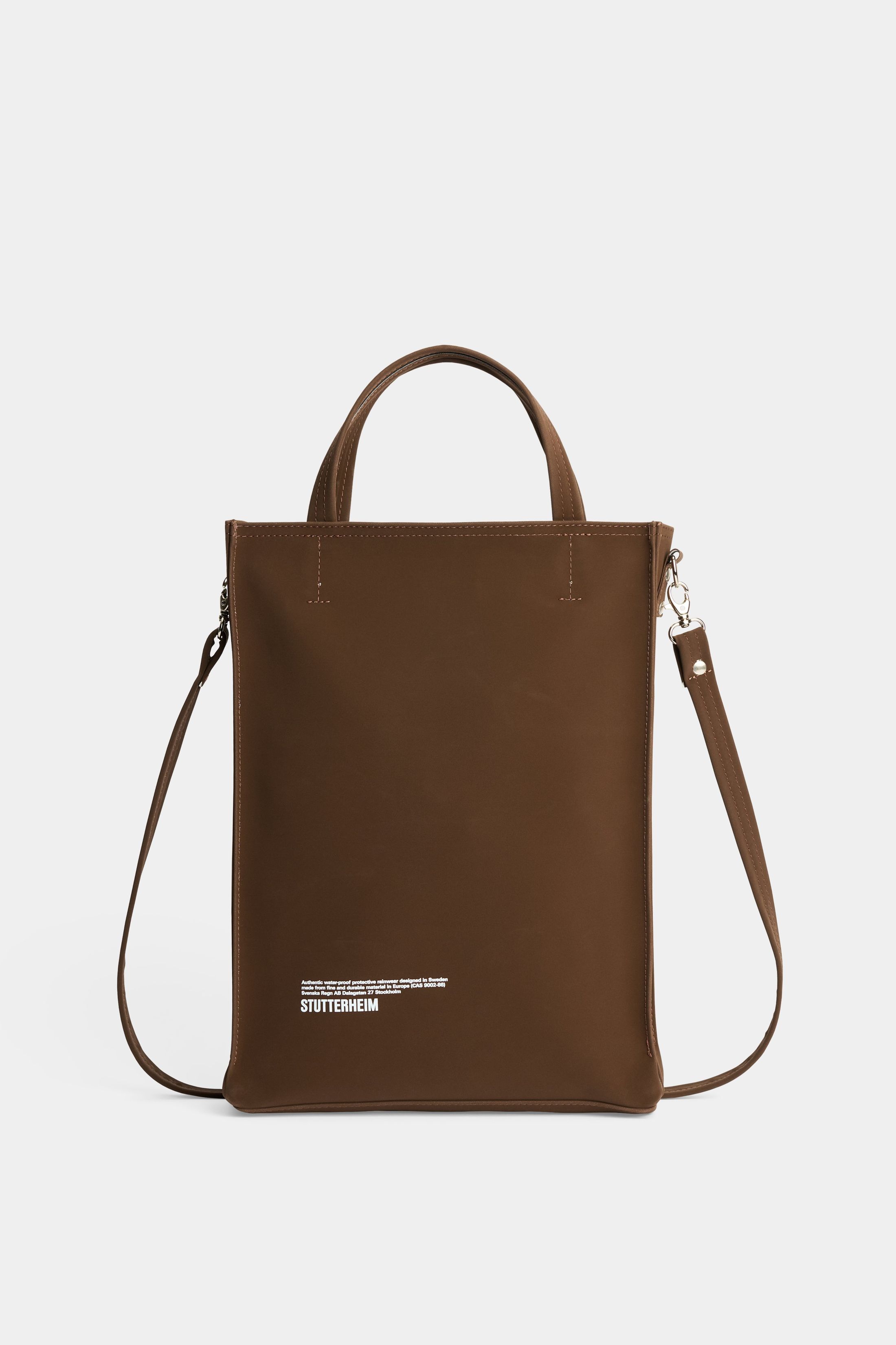 stutterheim djursholm bag matte dark brown accessories bags tote-bags