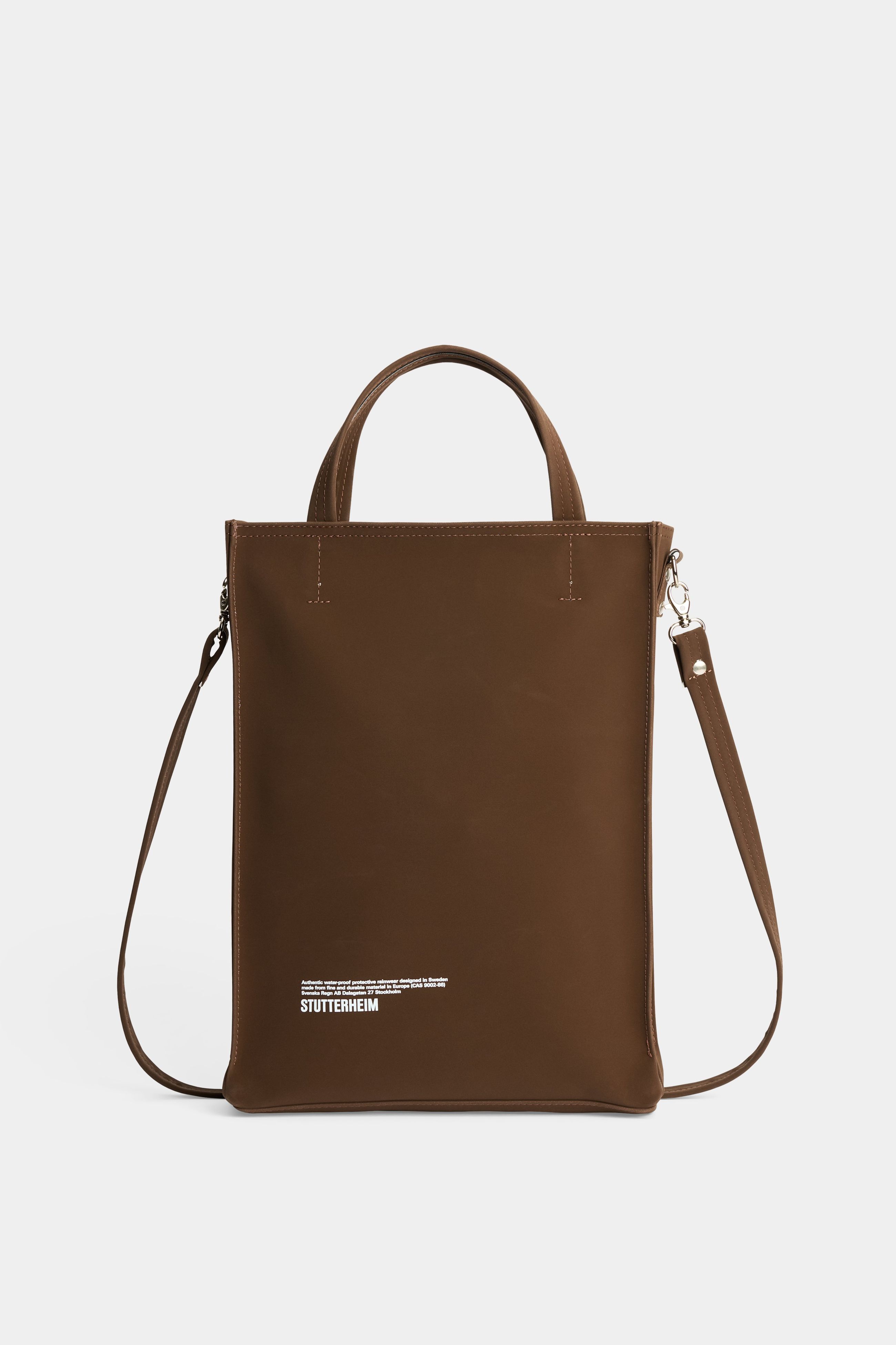 stutterheim djursholm bag matte dark brown accessories bags tote-bags