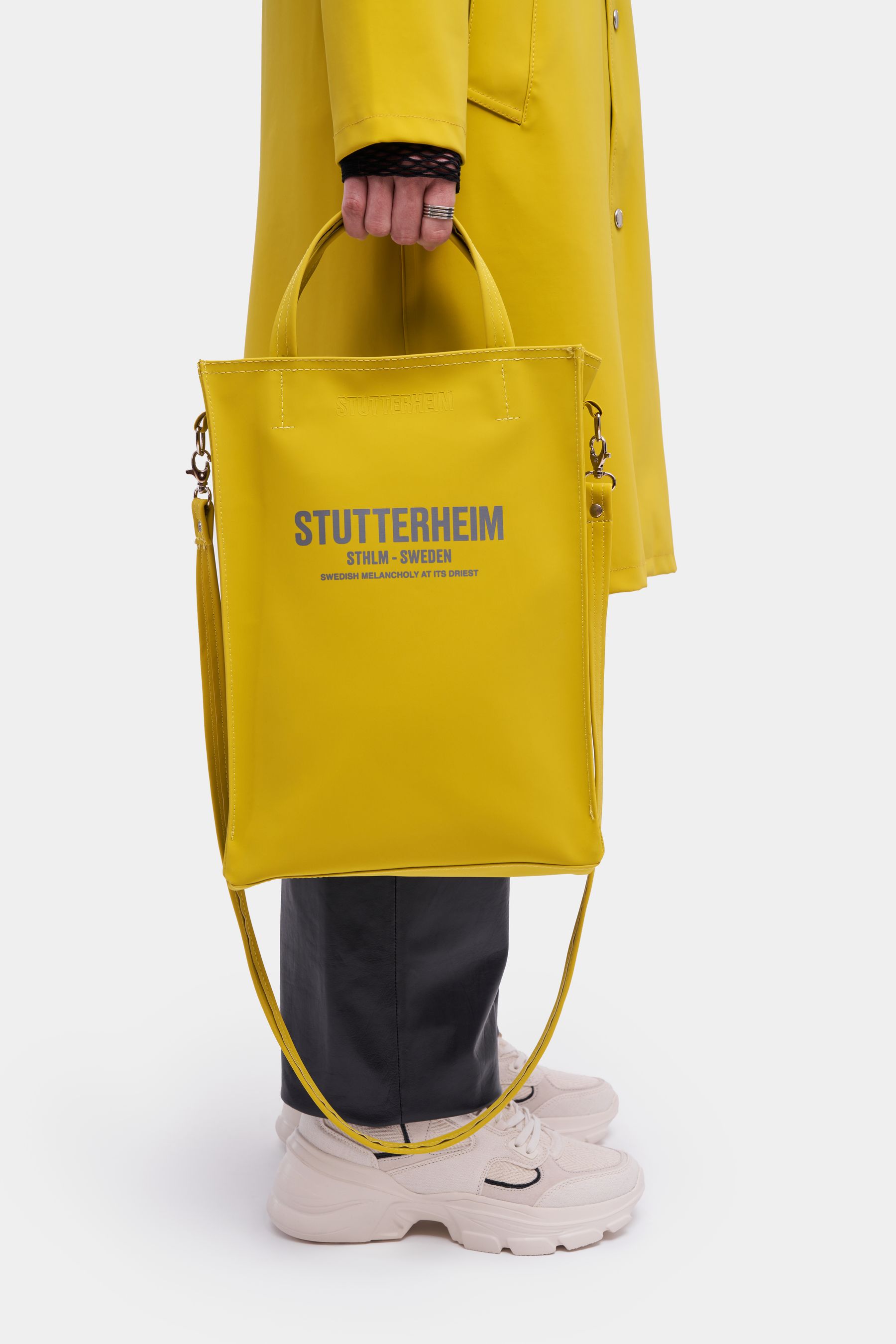 stutterheim djursholm matte bag gold accessories bags tote-bags