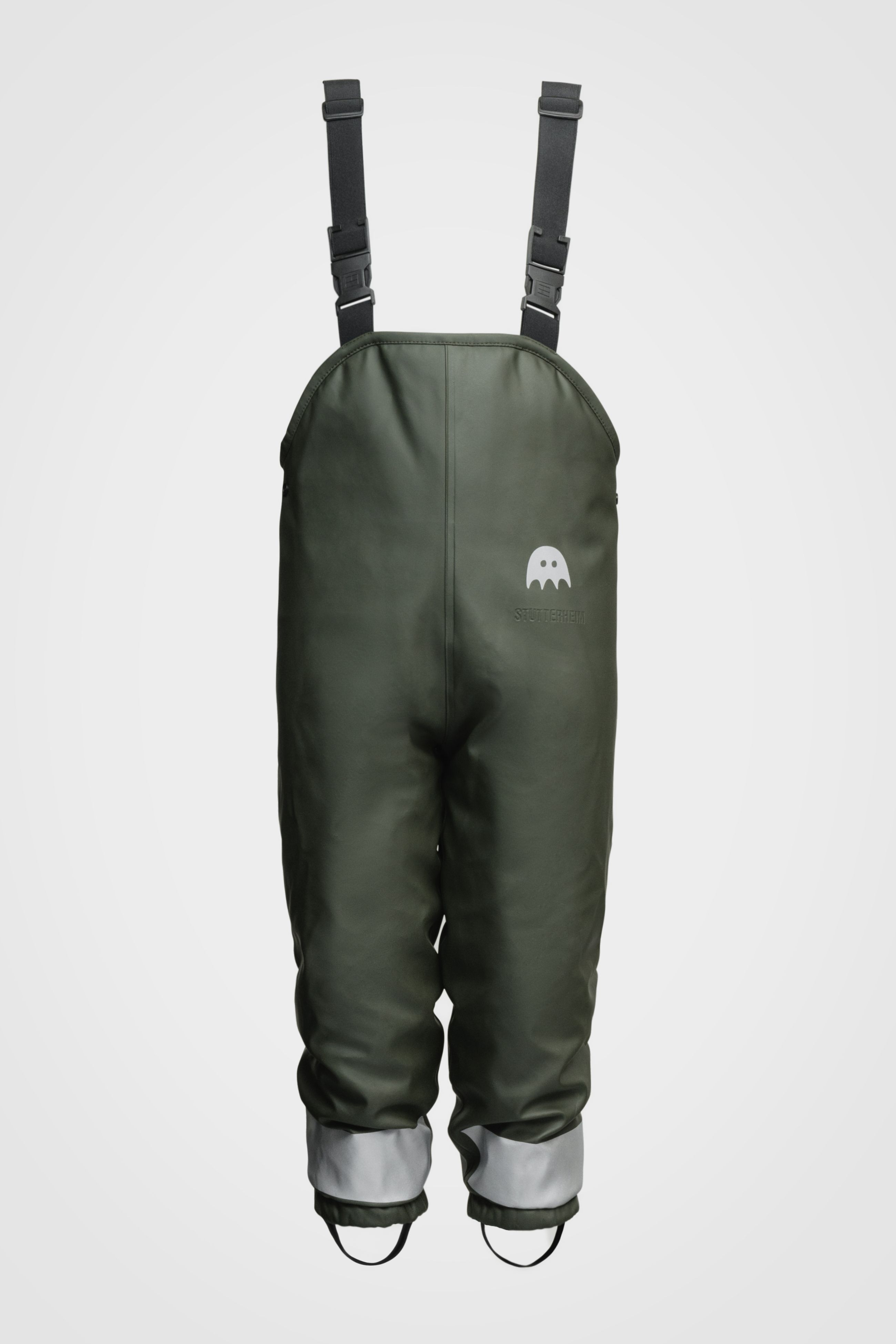 stutterheim dungaree mini winter green kids overalls