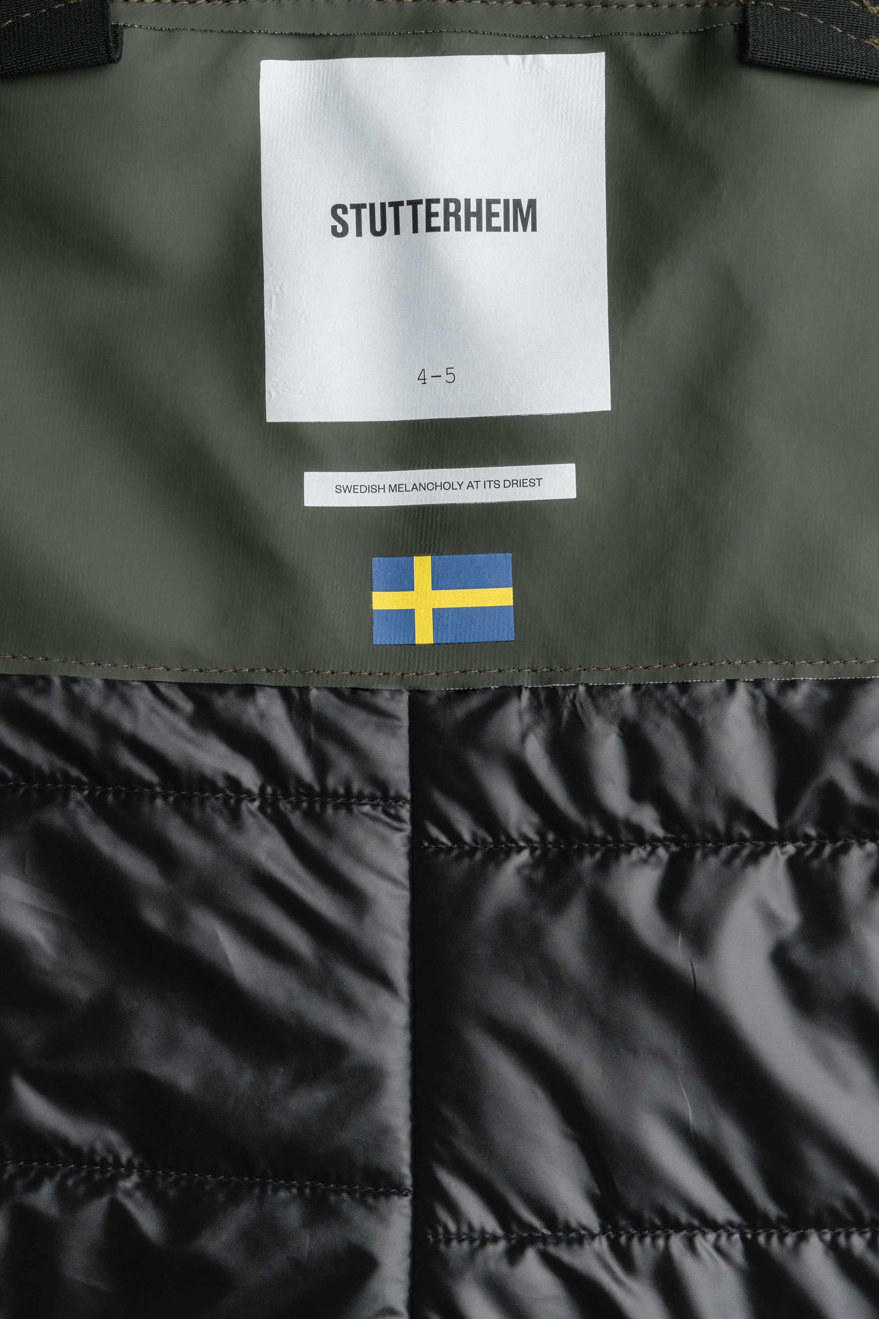 stutterheim dungaree mini winter green kids overalls
