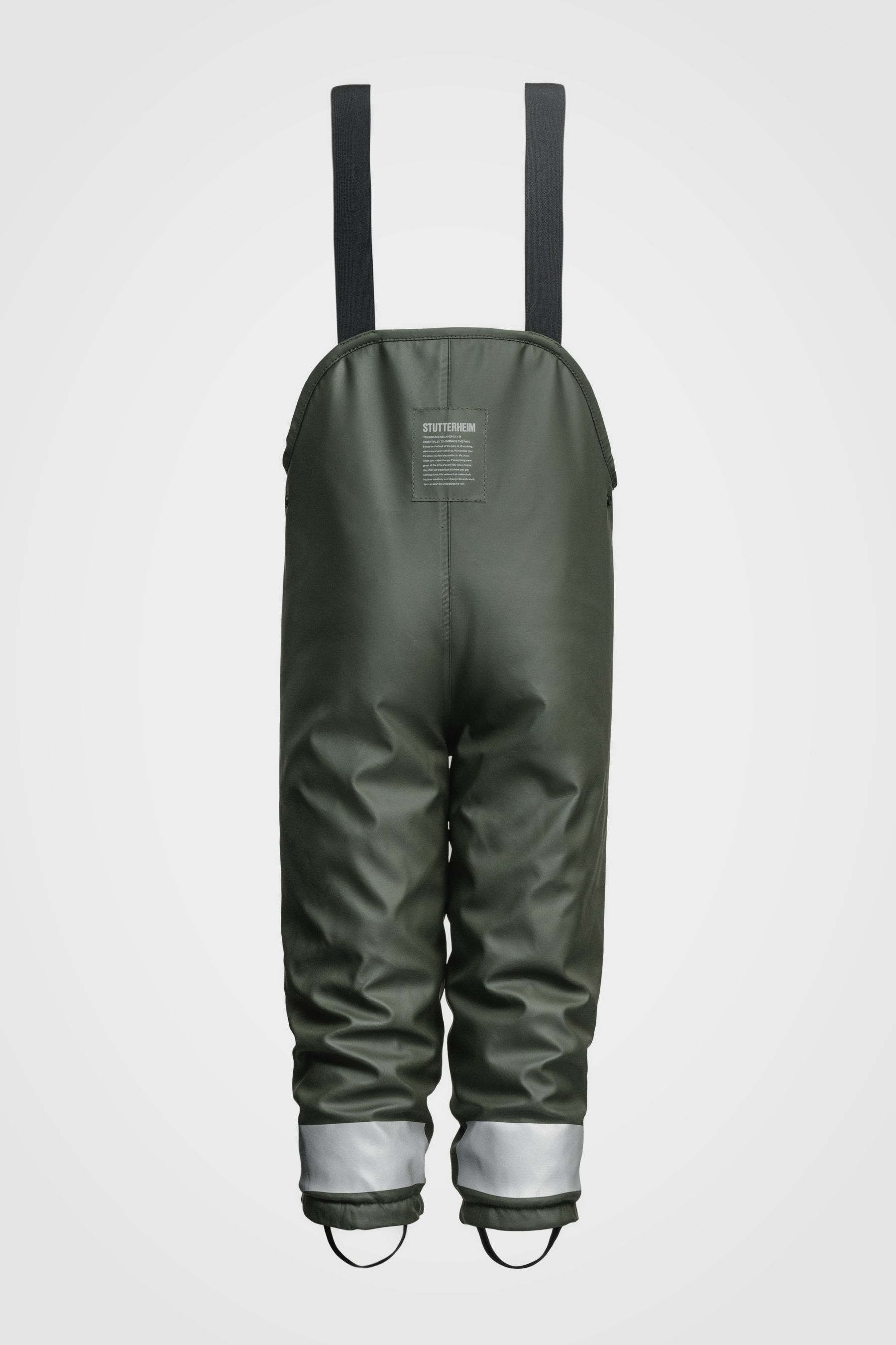 stutterheim dungaree mini winter green kids overalls