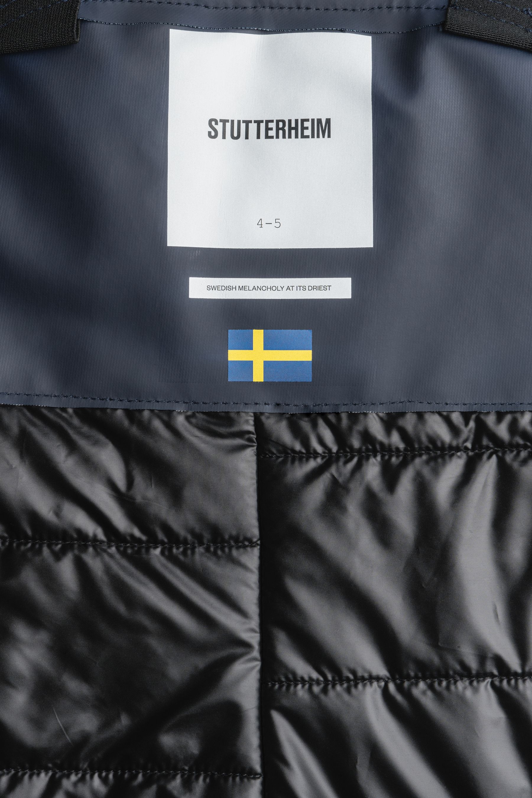 stutterheim dungaree mini winter navy kids overalls
