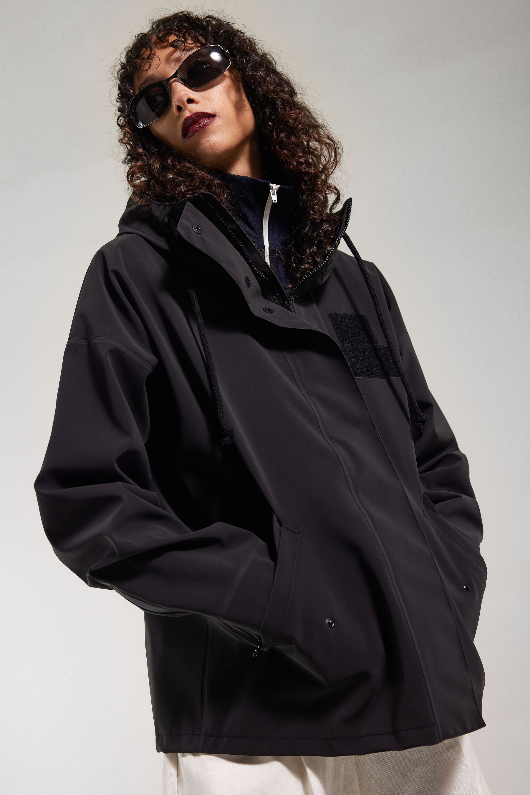 stutterheim faversham matte raincoat black women jackets raincoats