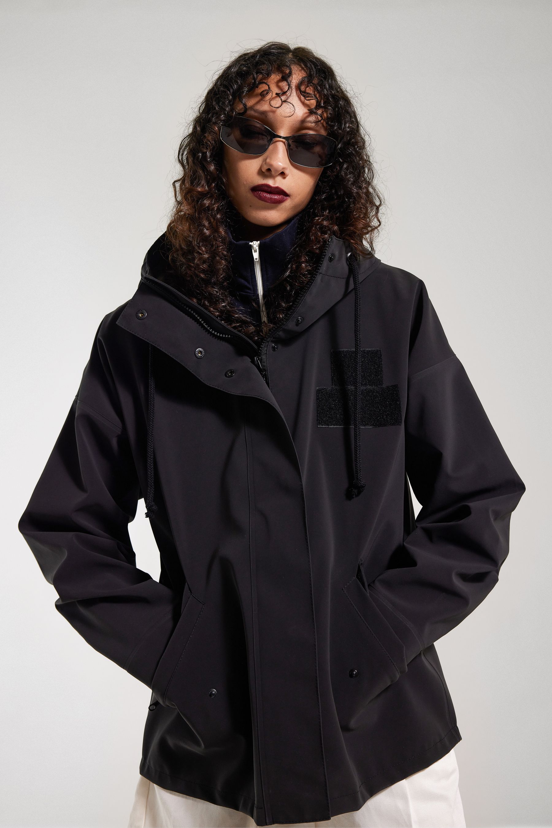 stutterheim faversham matte raincoat black women jackets raincoats